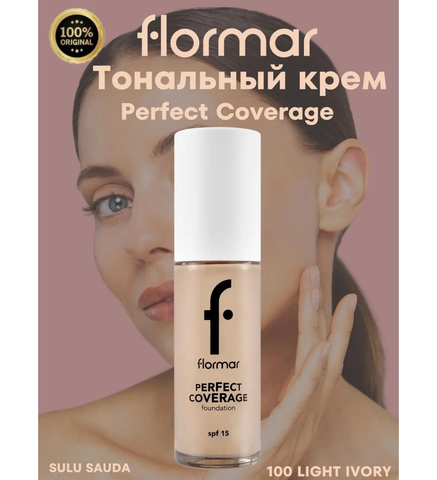 Flormar Tonal Cream PF COV FDT-100 Light IVORY NP 30ML - Buy Online on GoSupps.com