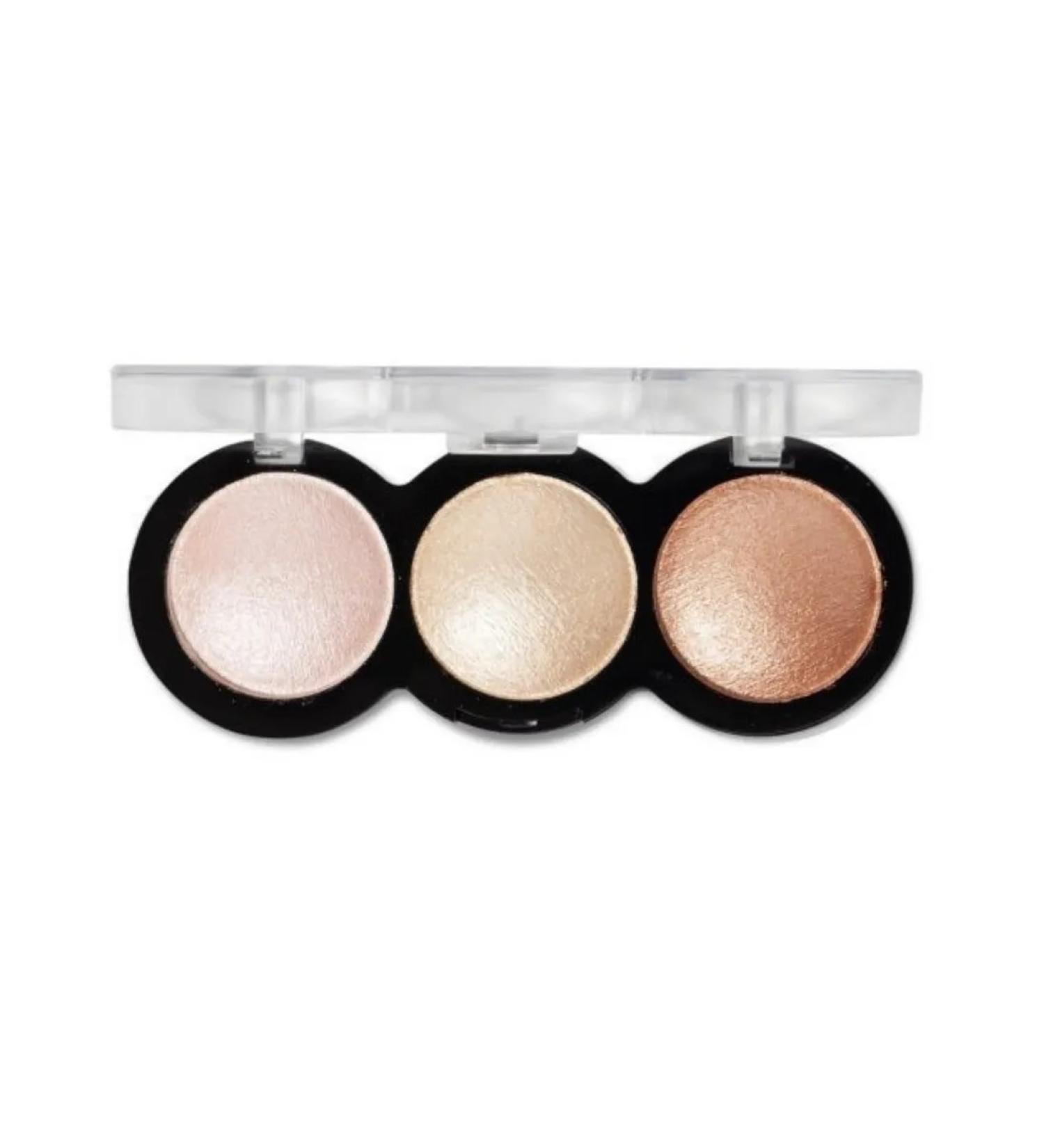 SeVen Cool Highlighter for the face 3 colors tone 04 - Buy Online on GoSupps.com
