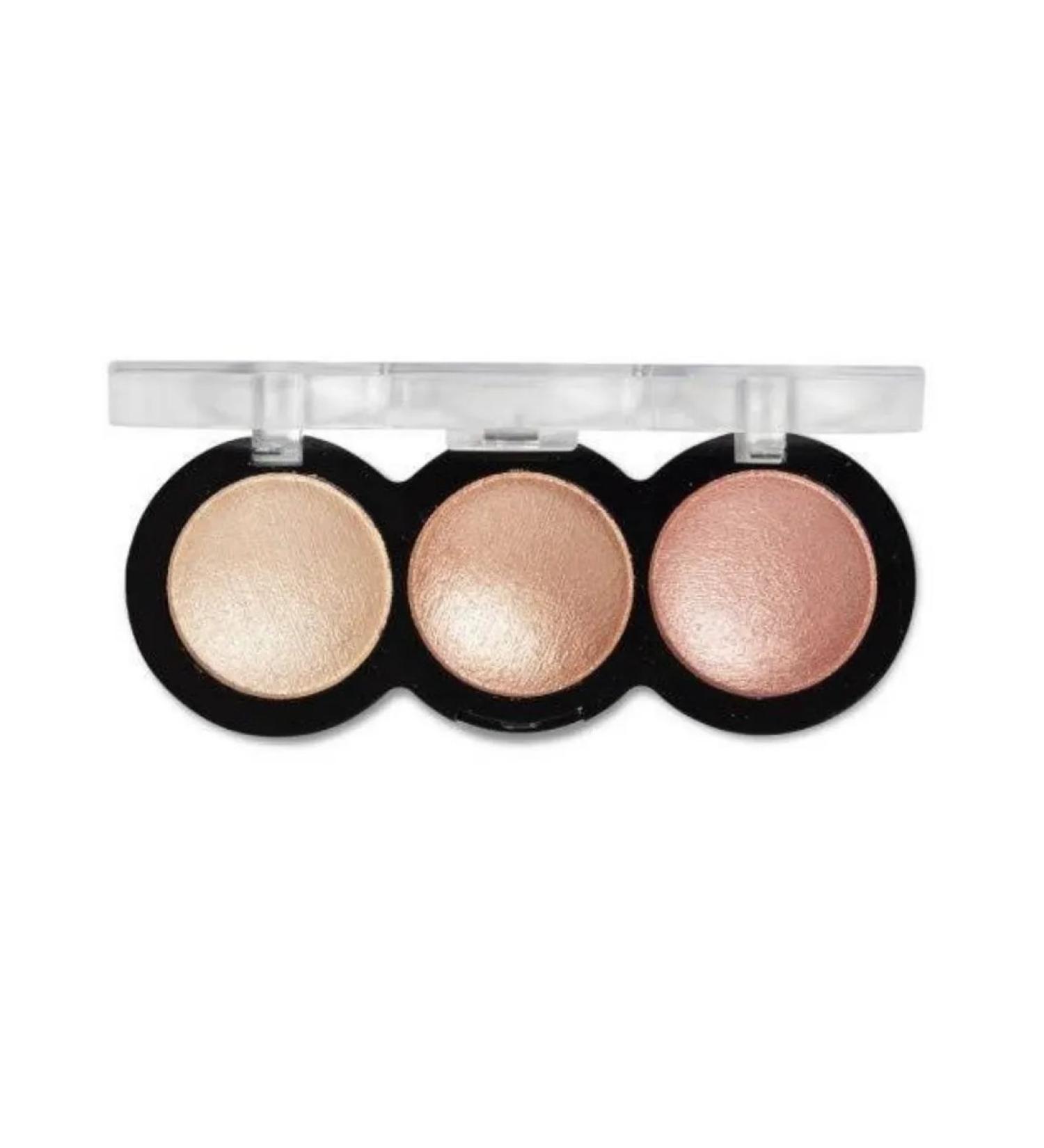 SeVen Cool Highlighter for the face 3 colors tone 03