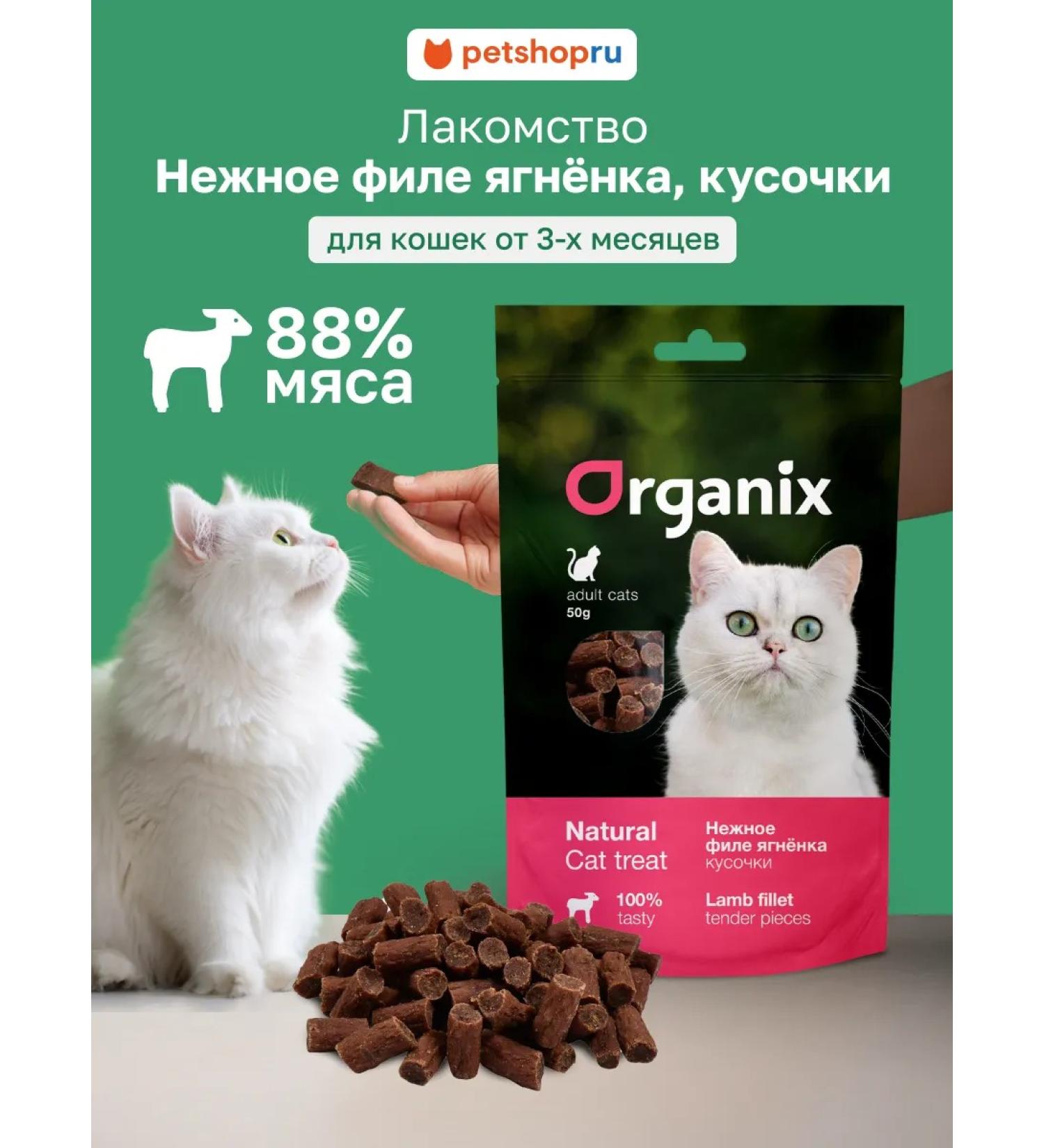 Organix Cotton treats pieces of lamb fillet 100% meat 50 g - Buy Online on GoSupps.com