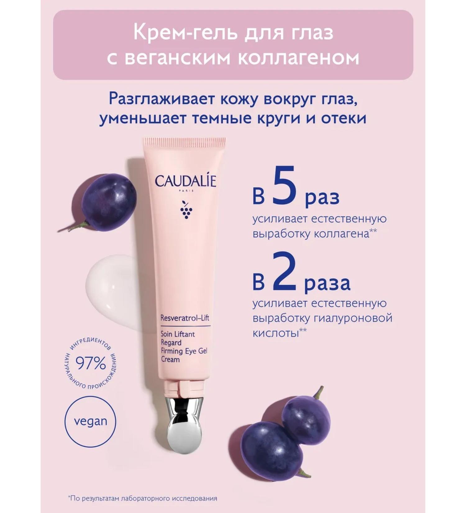 CAUDALIE Resveratrol-lift anti-aging hyaluronic eye cream - Buy Online on GoSupps.com