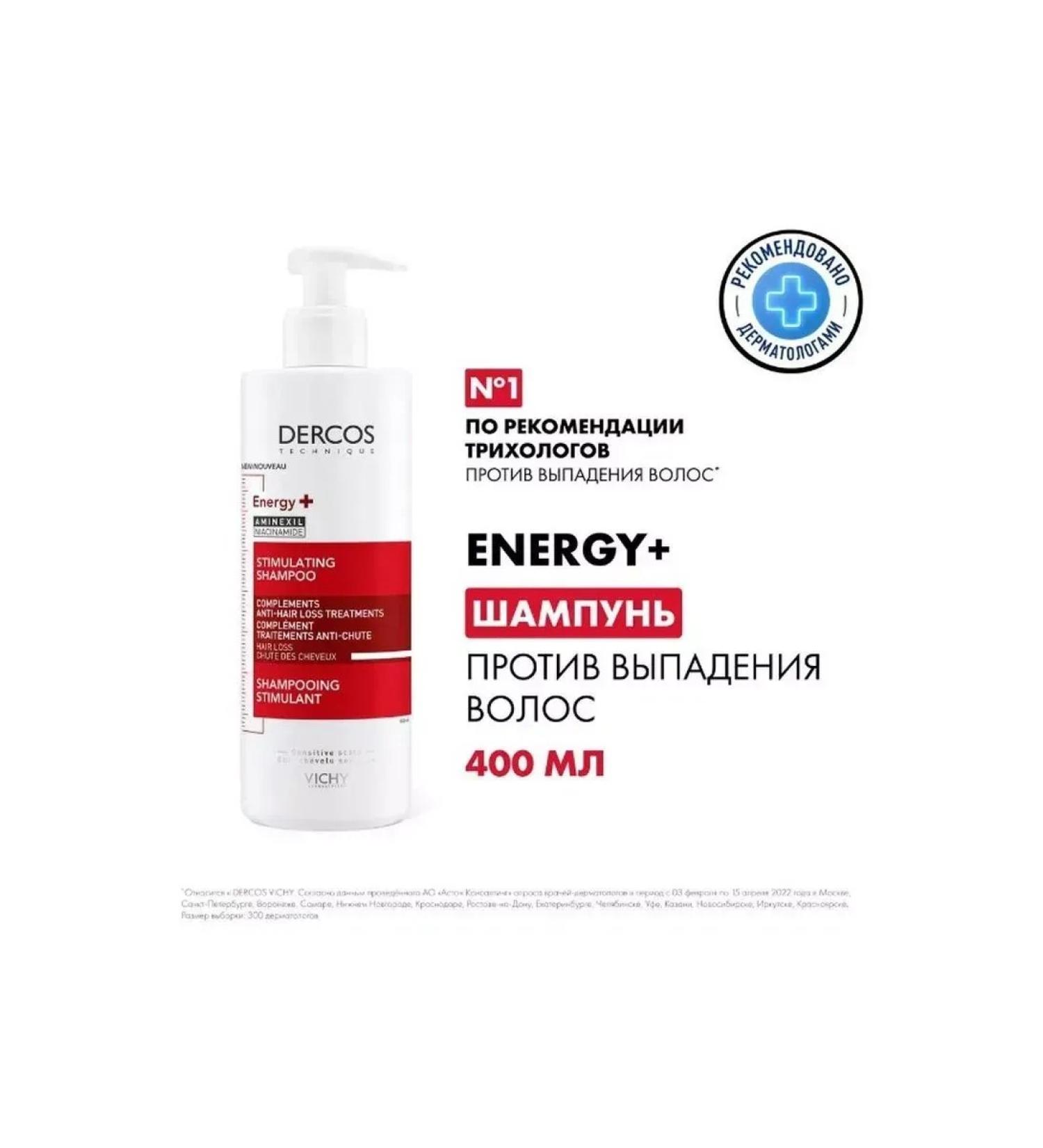 VICHY Dercos tonic shampoo against hair loss 400ml - Buy Online on GoSupps.com