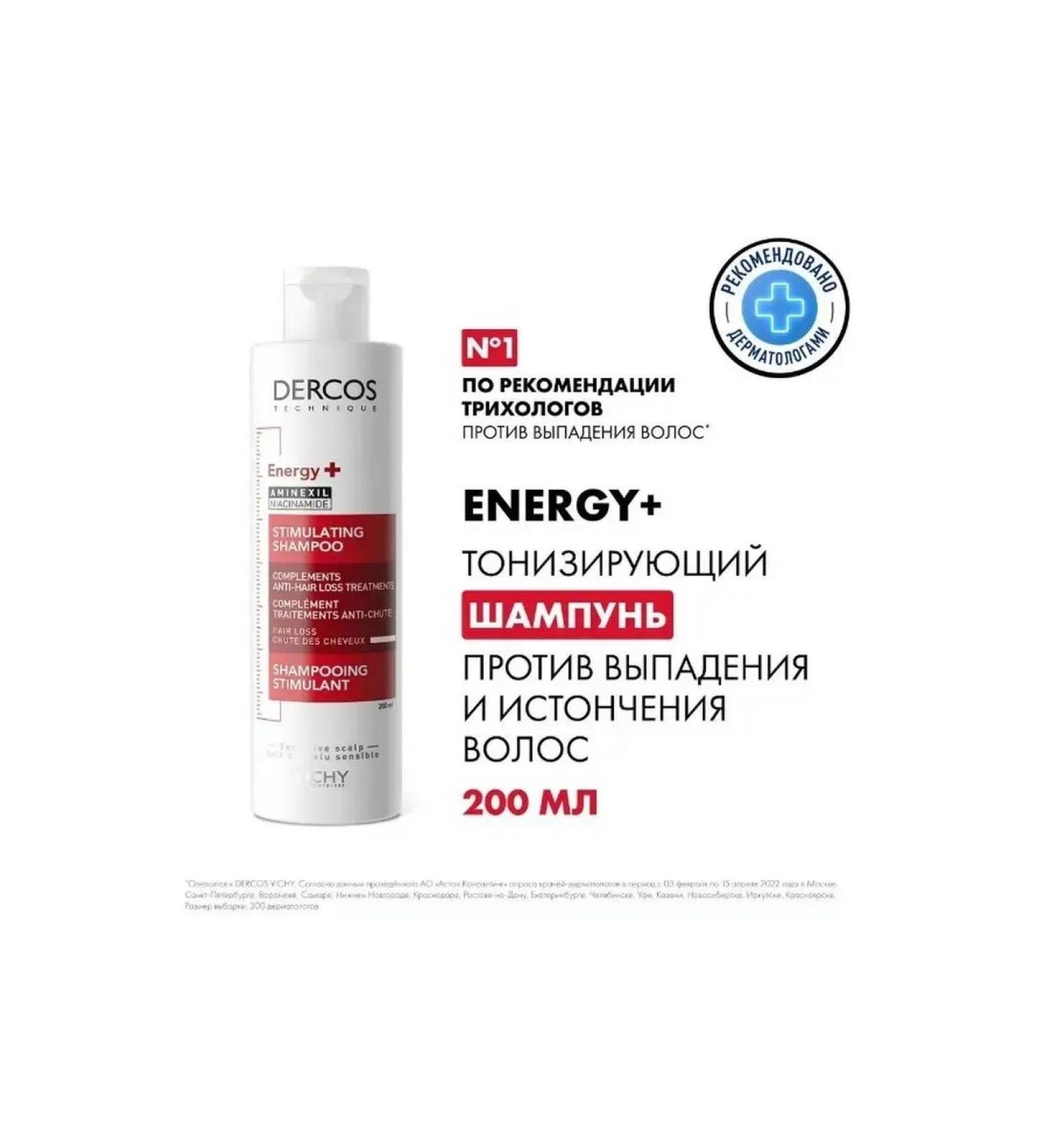 VICHY Dercos tonic shampoo against hair loss 1292 - Buy Online on GoSupps.com