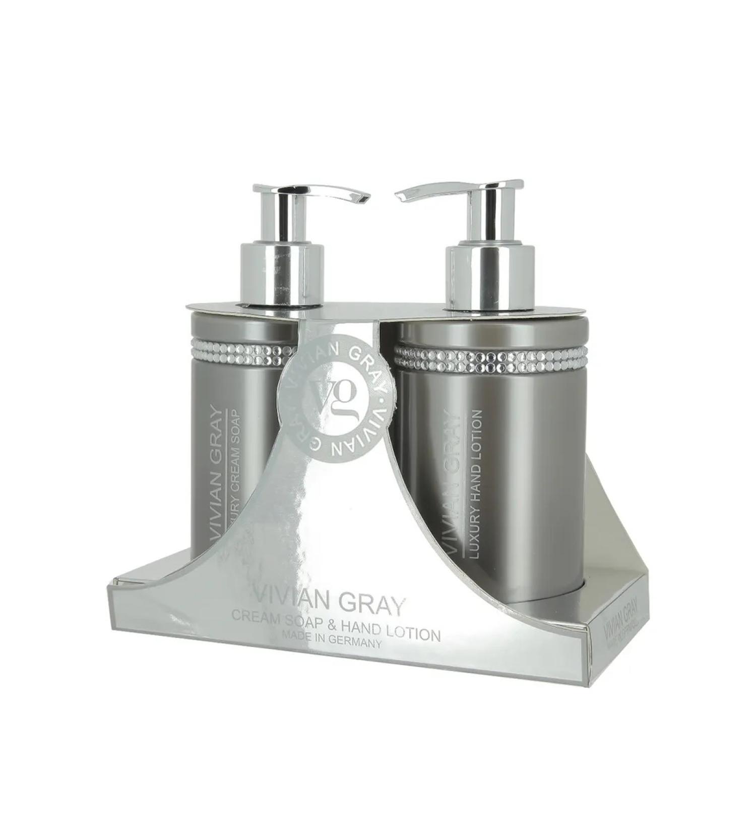 Vivian Gray Hand set gray crystal