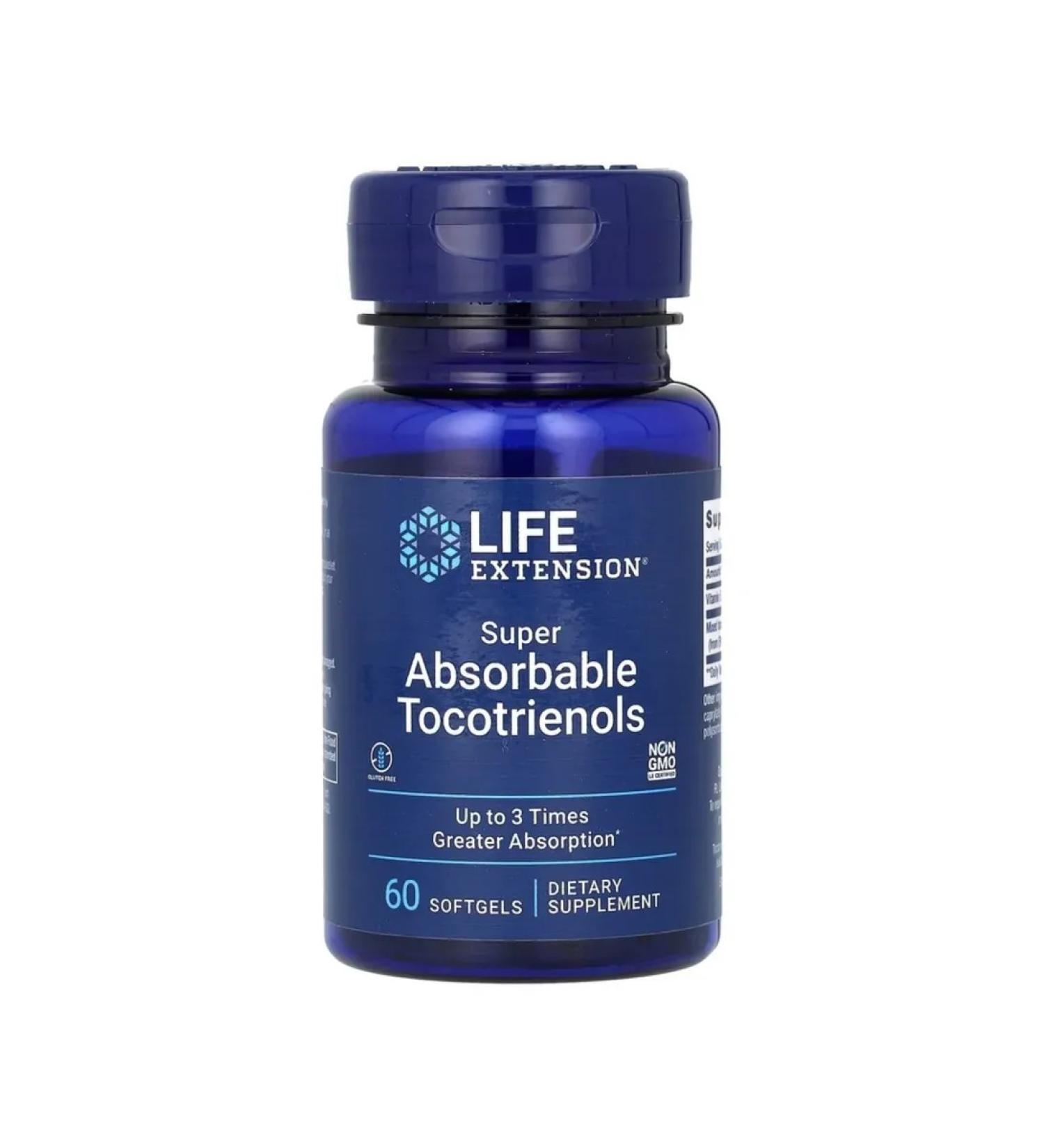 Life extension Super Absorbabable Tocotrienols Vitamin E 60 capsules