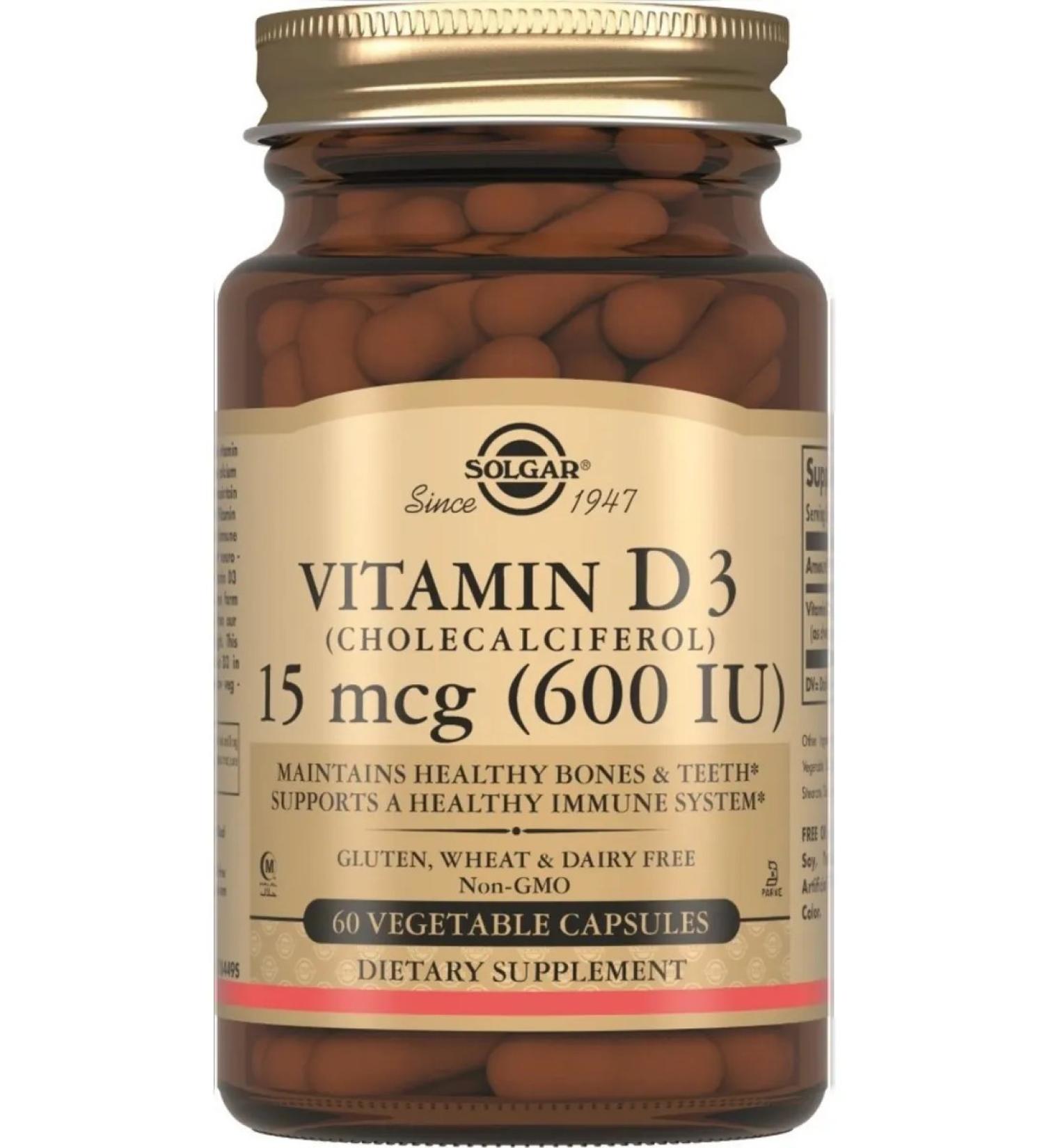 SOLGAR Vitamin D3 600 me