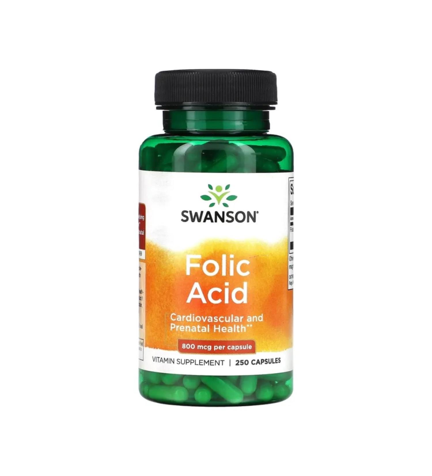 Swanson Folic acid 800 g 250 capsules