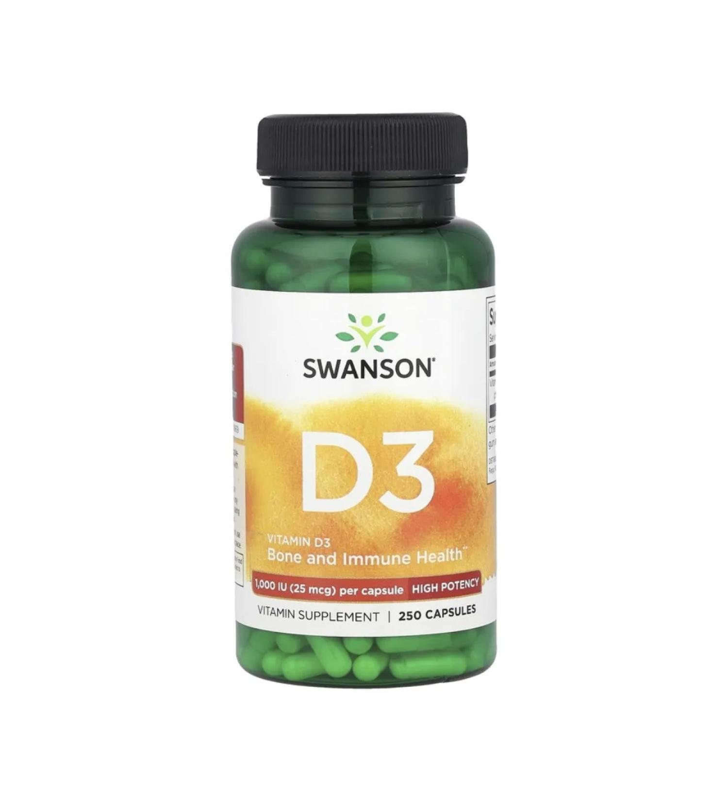 Swanson Vitamin D3 1000 Vitamin D3 250 capsules