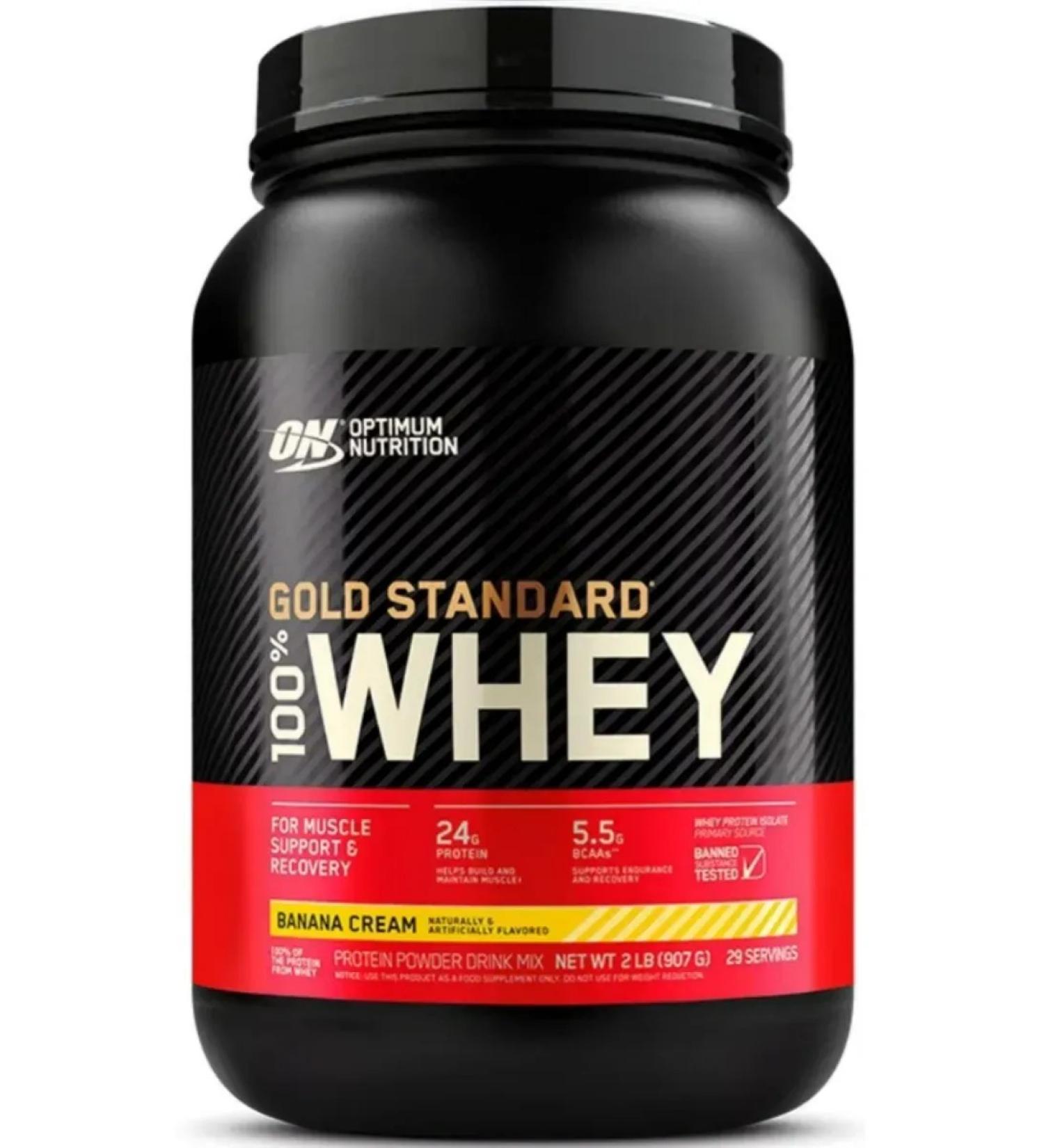 Optimum Nutrition Protein Gold Standard 100% Whey 907 g banana cream - Buy Online on GoSupps.com