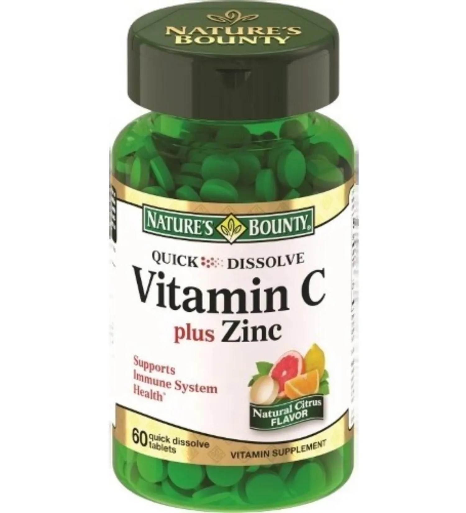 Nature's bounty Vitamin C plus zinc
