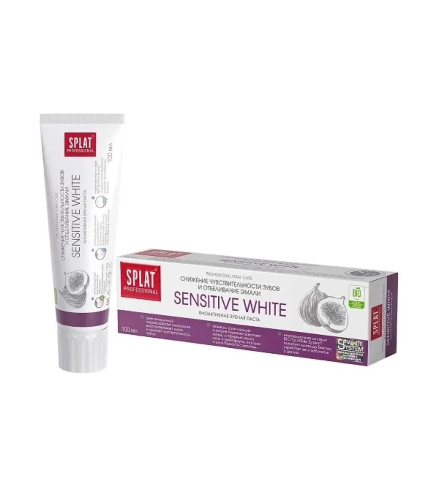 SPLAT Professional allotment toothpaste Sensitive White 100ml - Buy Online on GoSupps.com