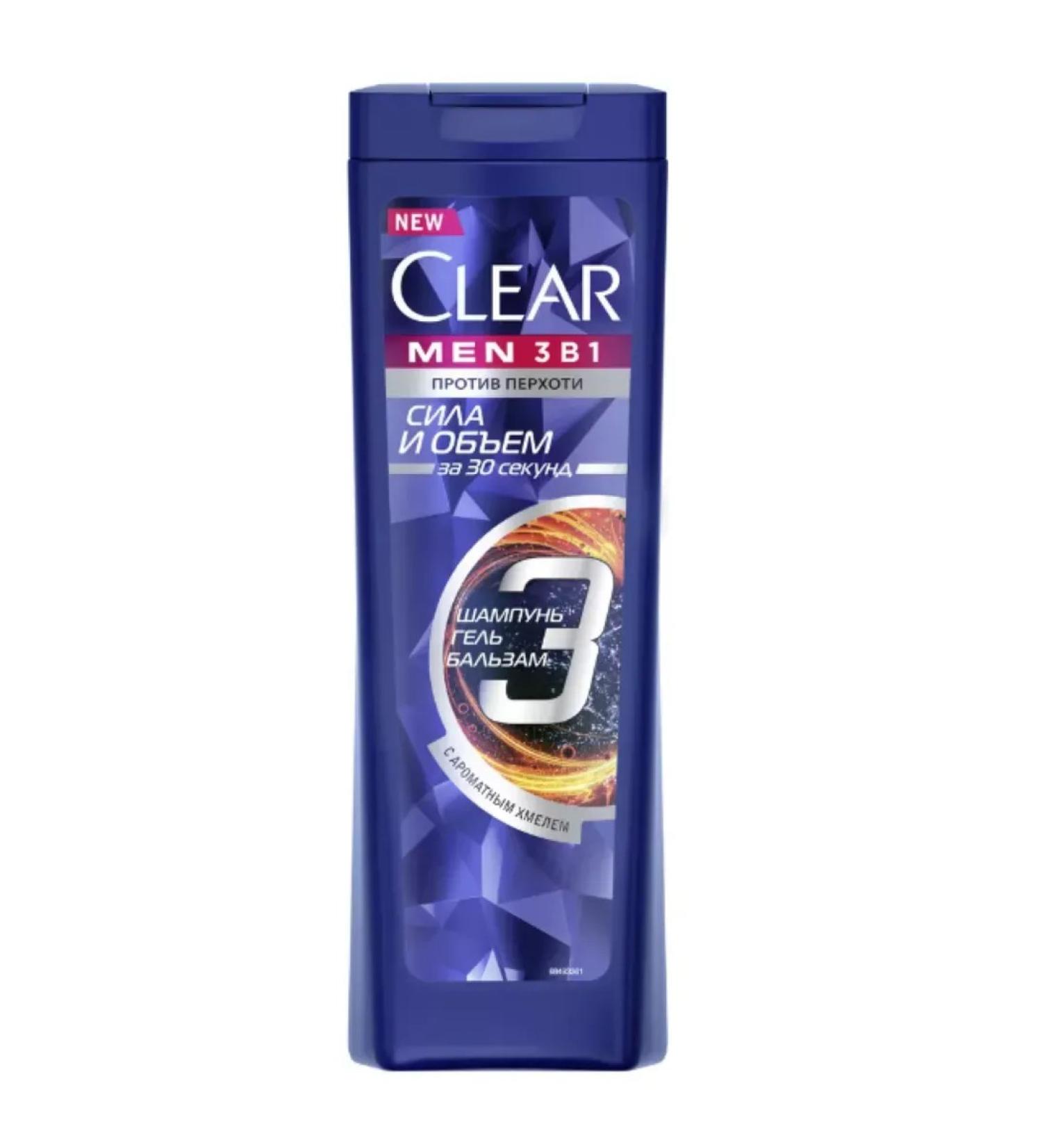 clear Shampoo 3 in 1 volume and strength 400 ml