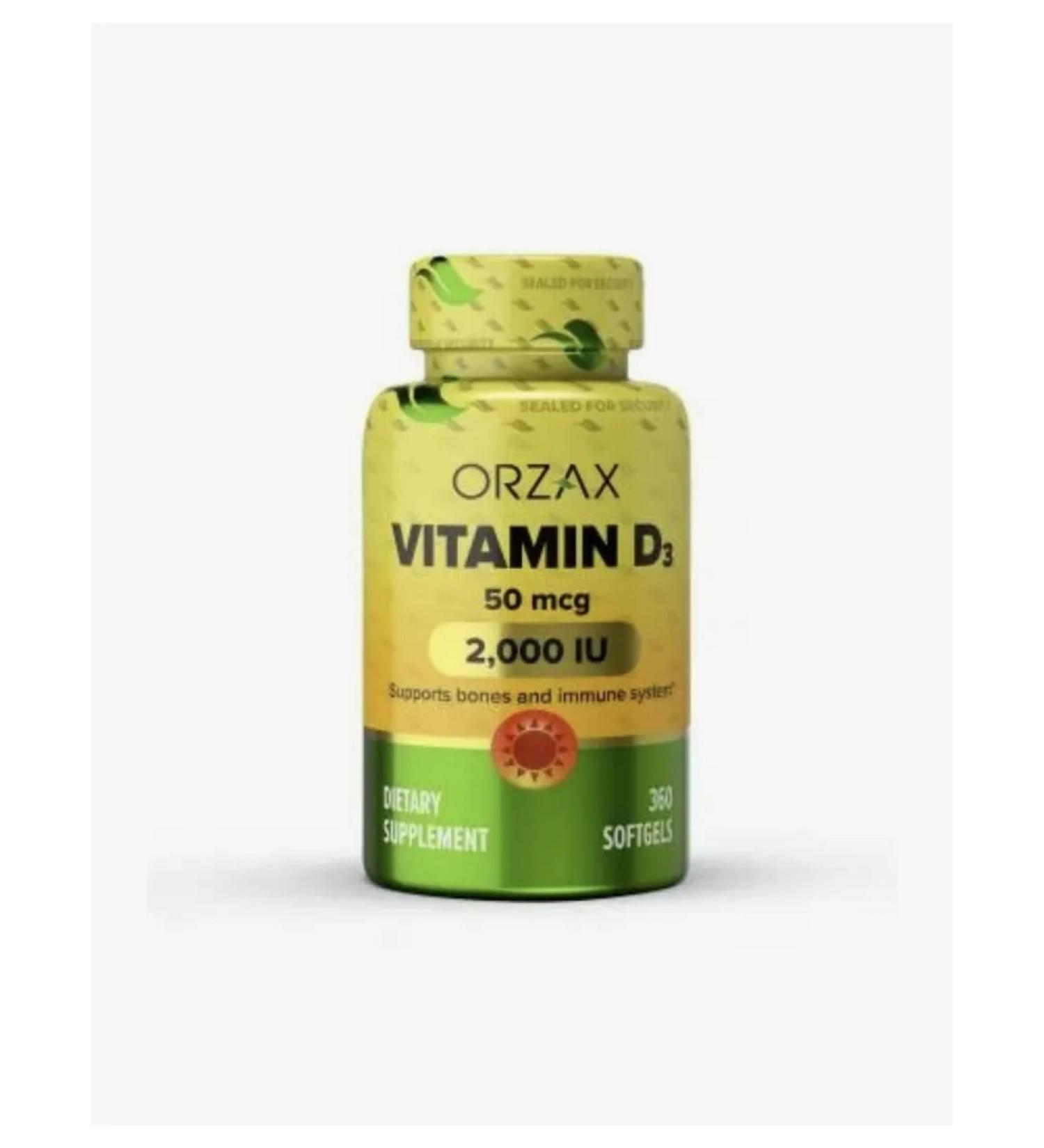 T rkiye Vitamin D3 (2000 ME) Orzax capsules 360 pcs
