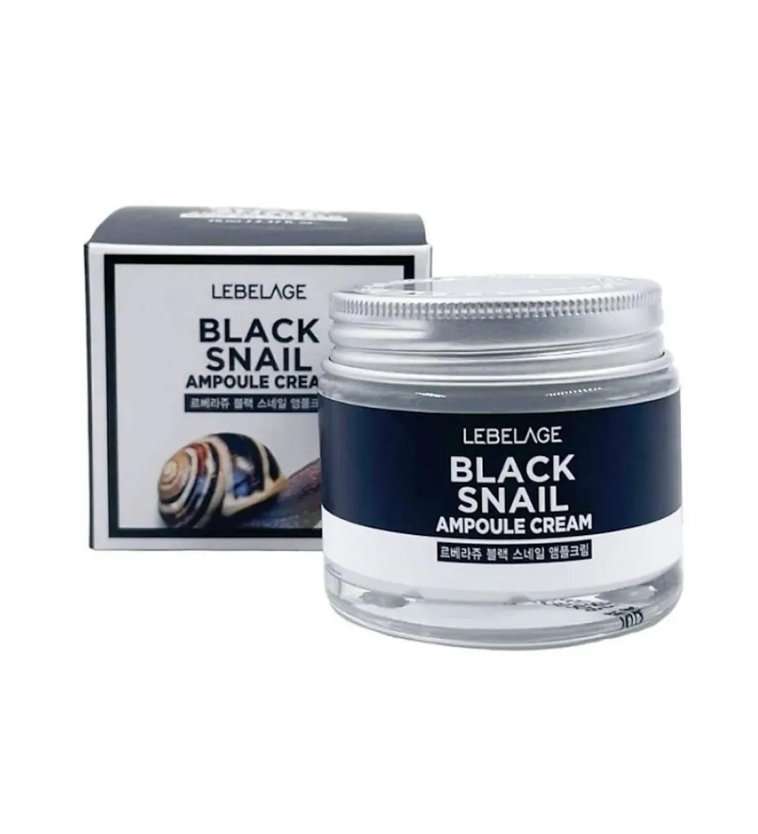 Lebelage Facial cream Black Snail Ampule Cream 70 ml - Buy Online on GoSupps.com
