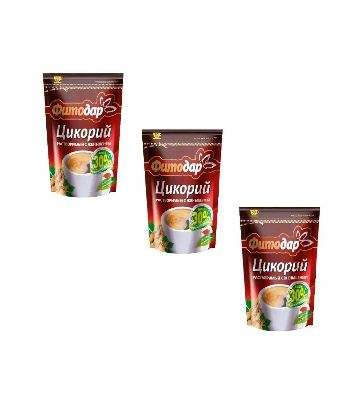 Fitodar Tsikoria with ginseng 100 g 3 pcs - Buy Online on GoSupps.com