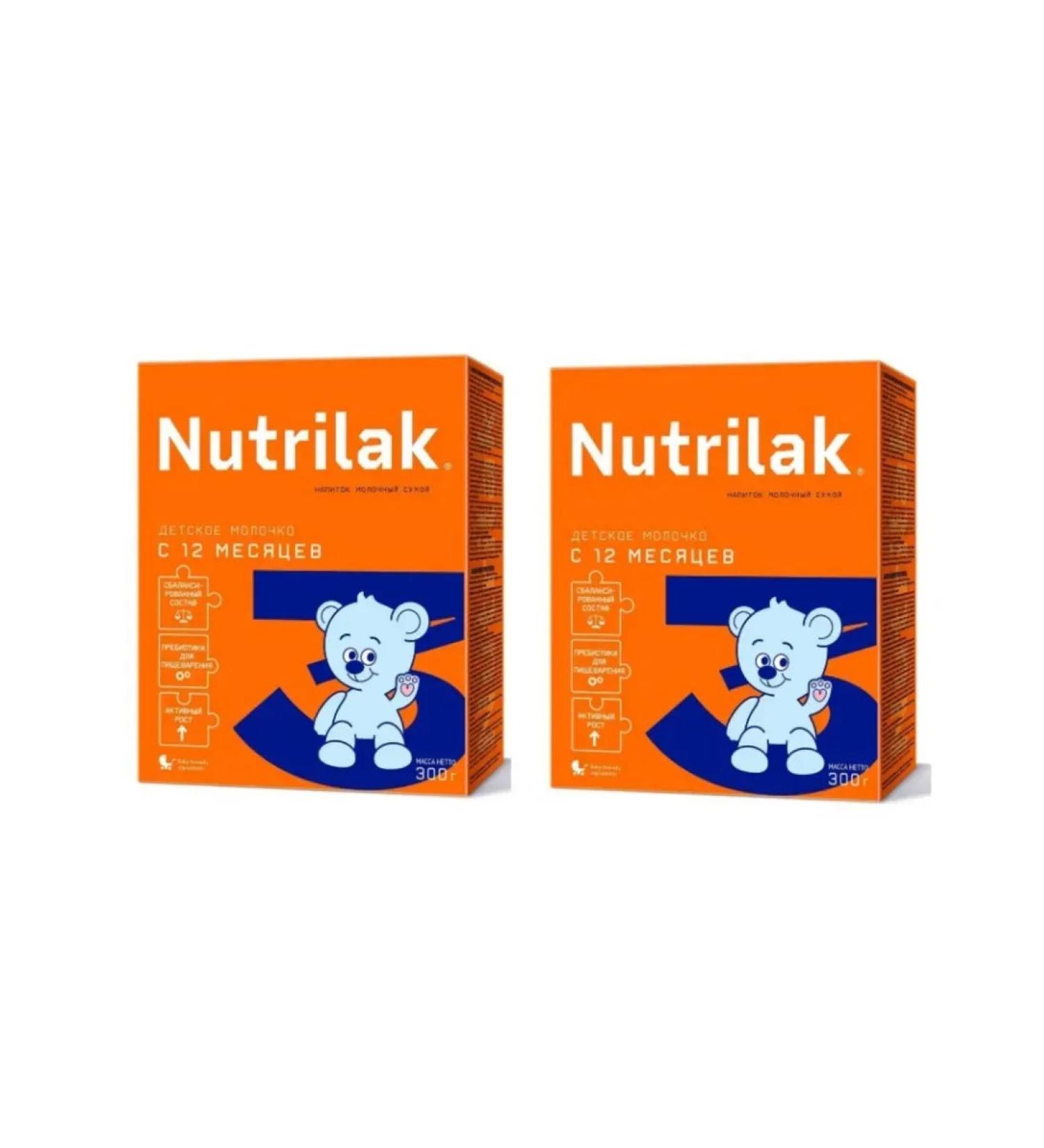 Nutrilak Dry Dry Milk from 12+ month No. 3 Children's 300 g 2 pieces - Buy Online on GoSupps.com