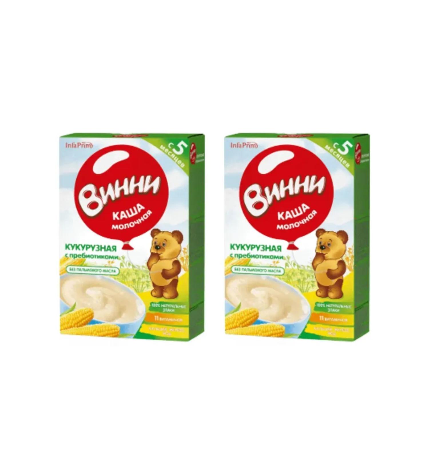 Winnie Corn milk porridge for children from 5 months 200 g 2 pcs - Buy Online on GoSupps.com