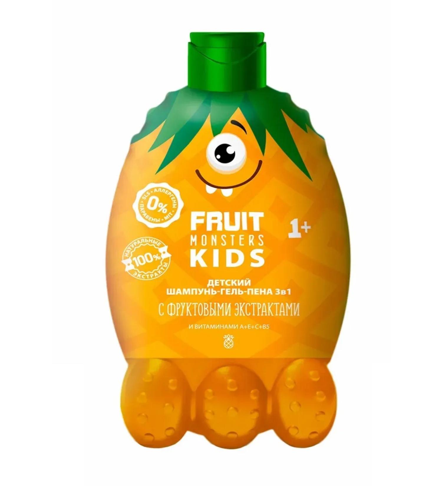 Fruit Shampoo-gel-Pen 3v1 Children's pineapple 400ml 1+