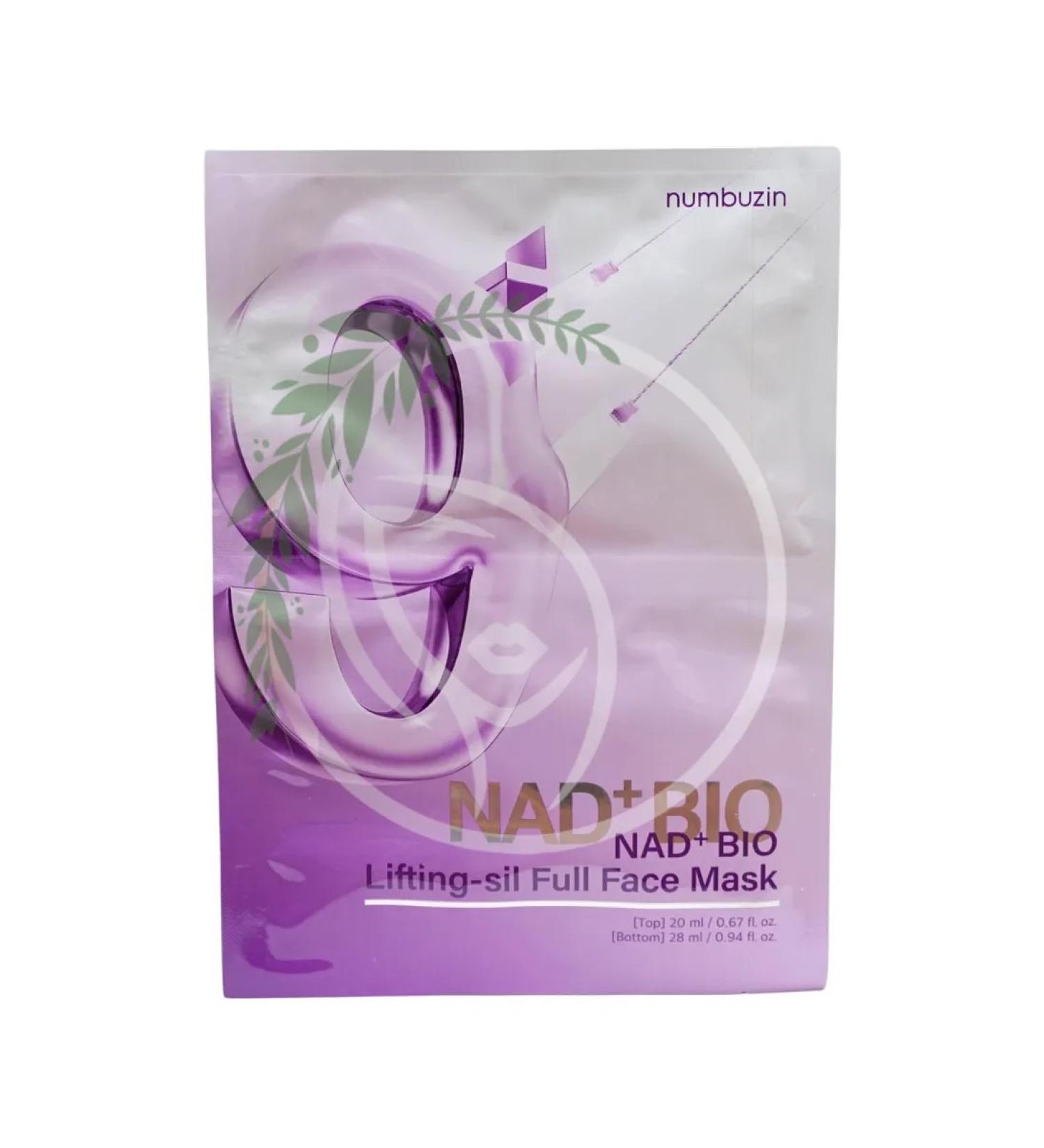 Numbuzin Mask No.9 Nad Bio Lifting Full Cover Facial Mask 4pcs+Bandage - Buy Online on GoSupps.com