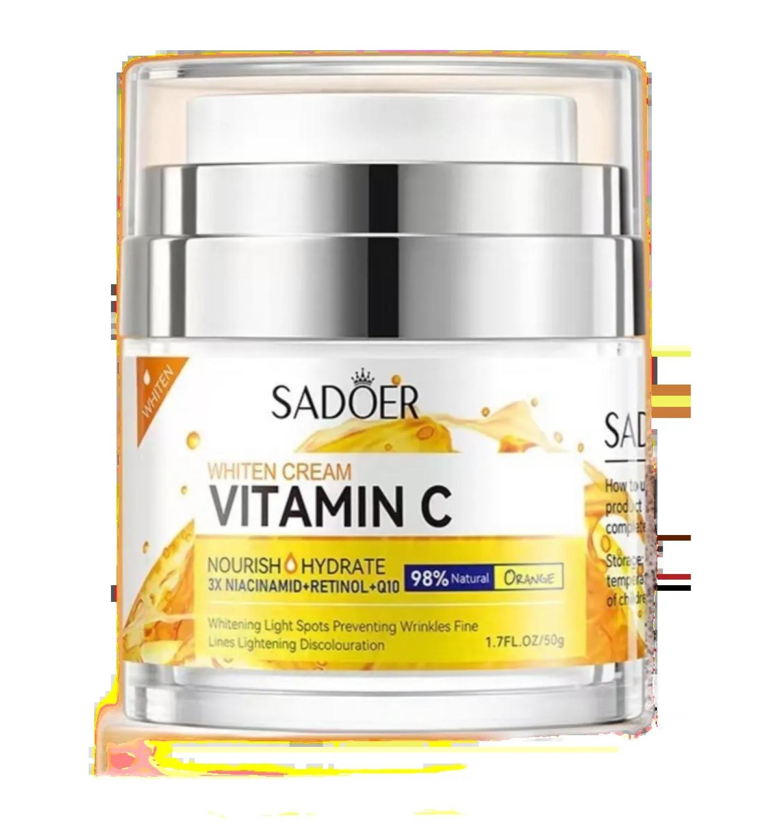 SADOER Whiteling face cream with vitamin C 50g - Buy Online on GoSupps.com