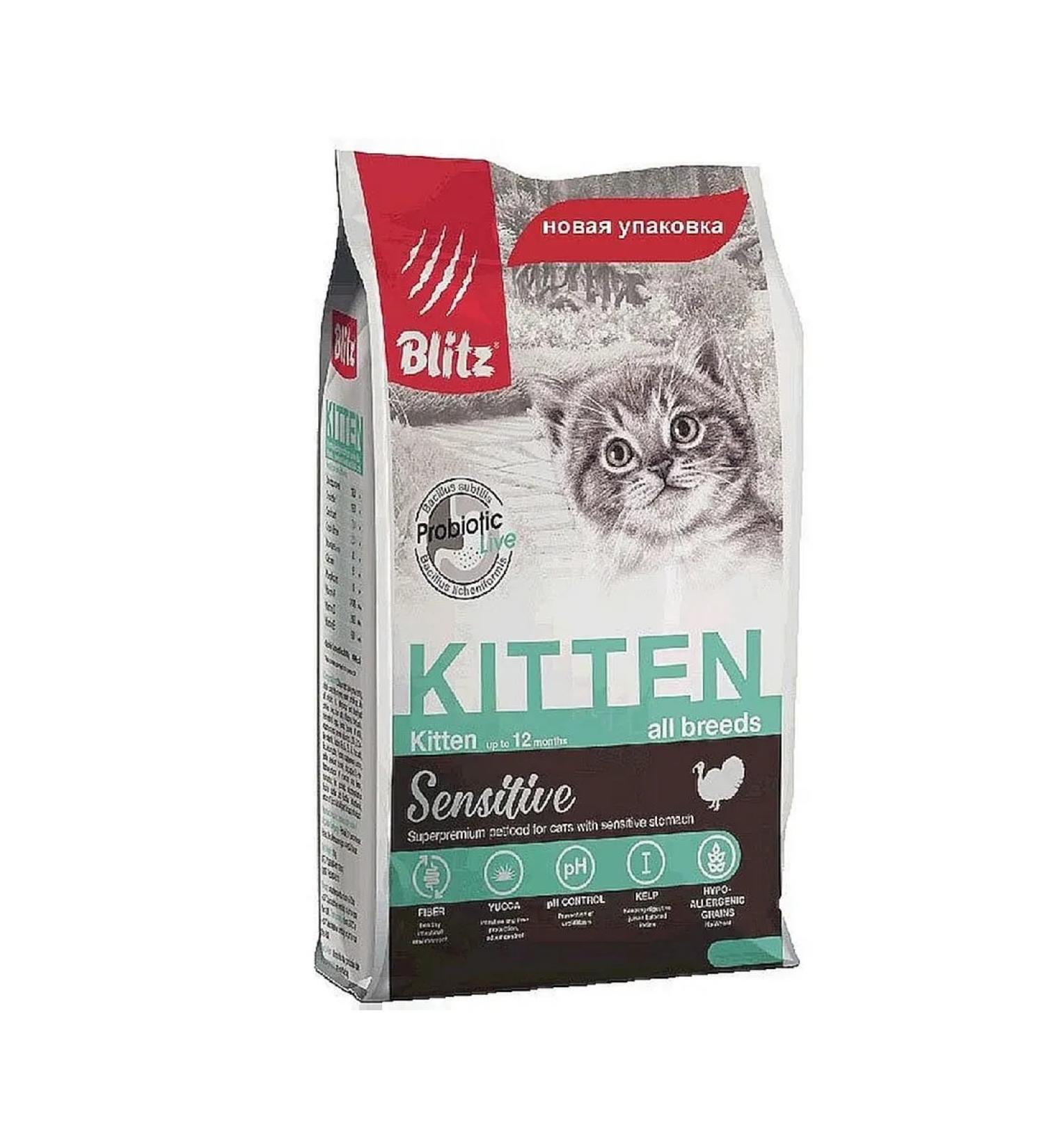 BLITZ Dry food for kittens turkey 10 kg