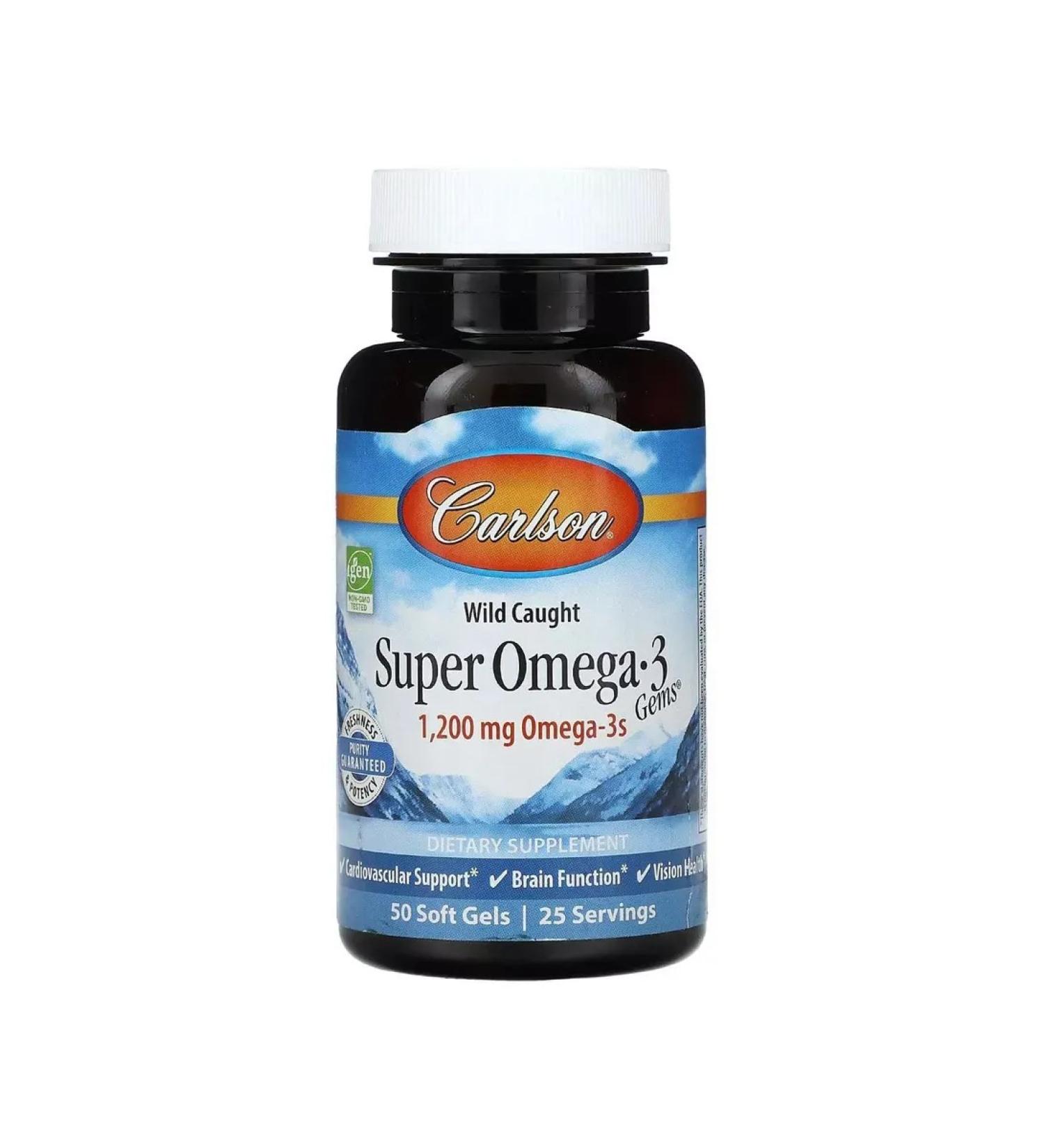 Carlson Labs Super Omega-3 omega 3 1200 mg 50 pcs
