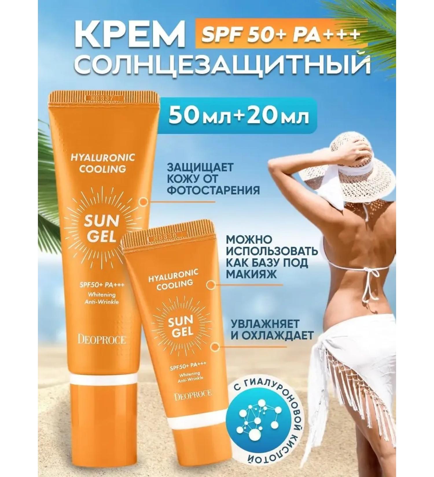 Sunscreen cream for face and body SPF 50+ PA +++ Korea - Buy Online on GoSupps.com