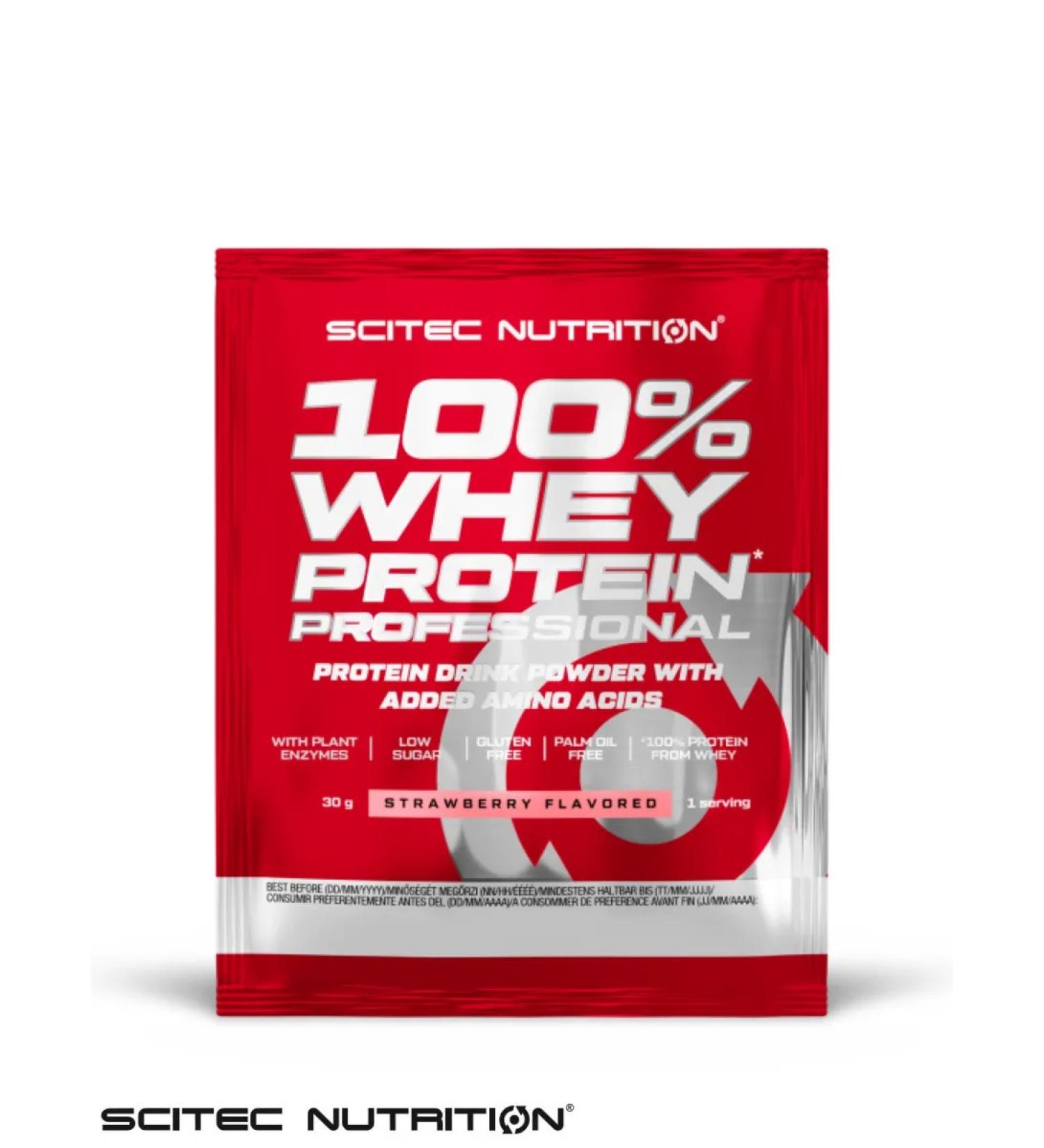 Scitec Nutrition Protein Whey Protein Prof. Scitec 30g strawberries