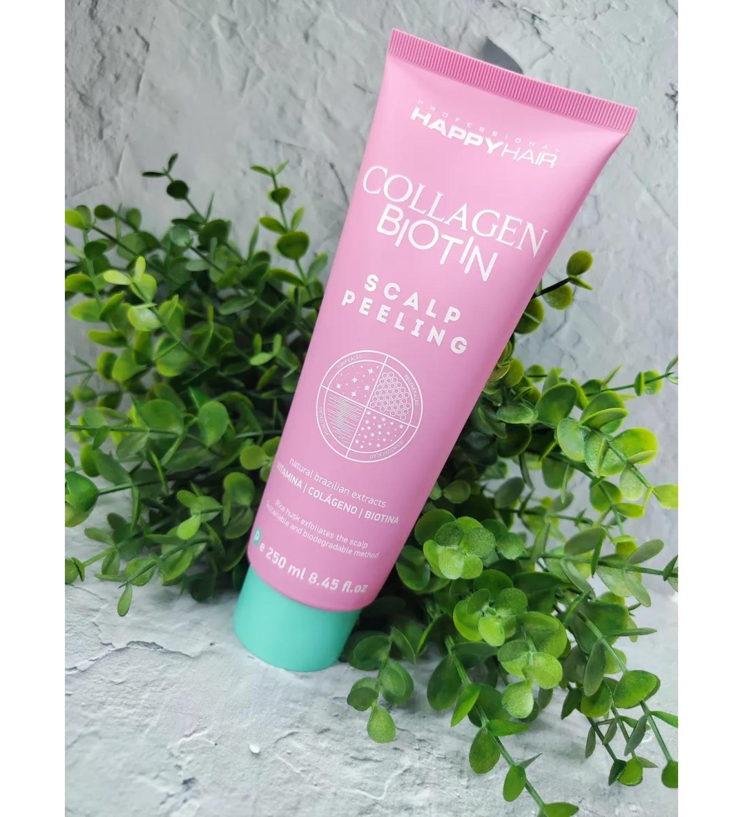 Happy Hair Scalp Collagen & Biotin Piling 250 ml - Buy Online on GoSupps.com