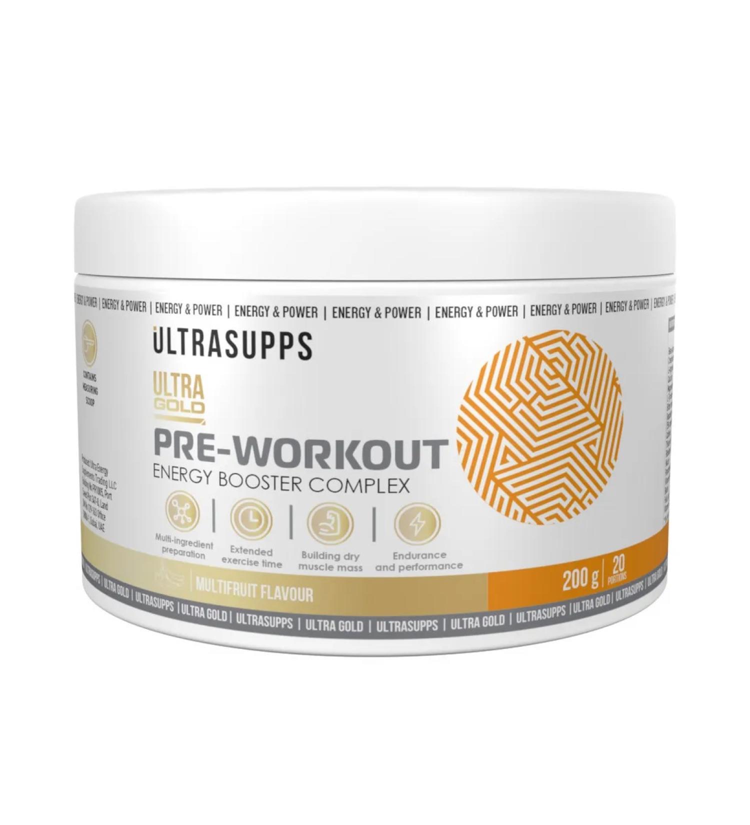 UltraSupps Pre-Rivery Ultrasapps Ultra Gold Pre-Workout 200 g - Buy Online on GoSupps.com