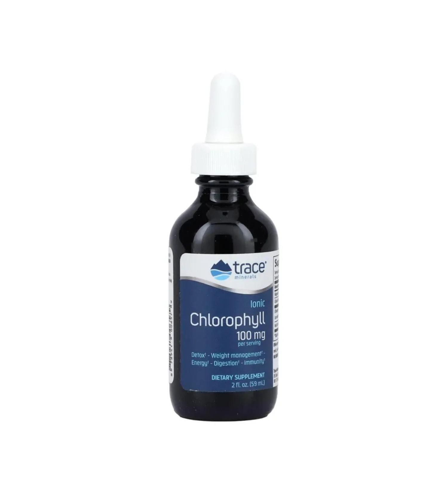 Trace Minerals Chlorophyll Llique Ionic Chlorophyll 100 Mg 59 ML