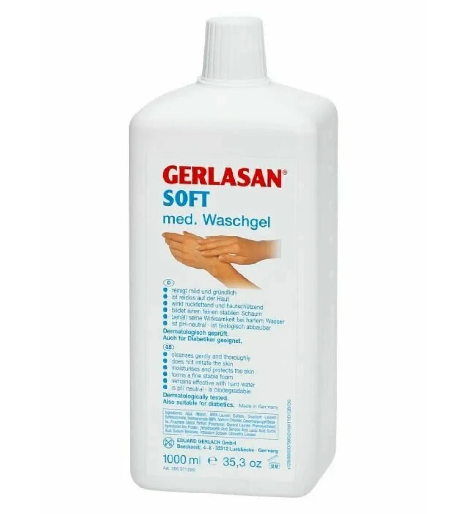 Gehwol Gerlasan Soft Washgel Gel-Milly for Hands 1000ml - Buy Online on GoSupps.com