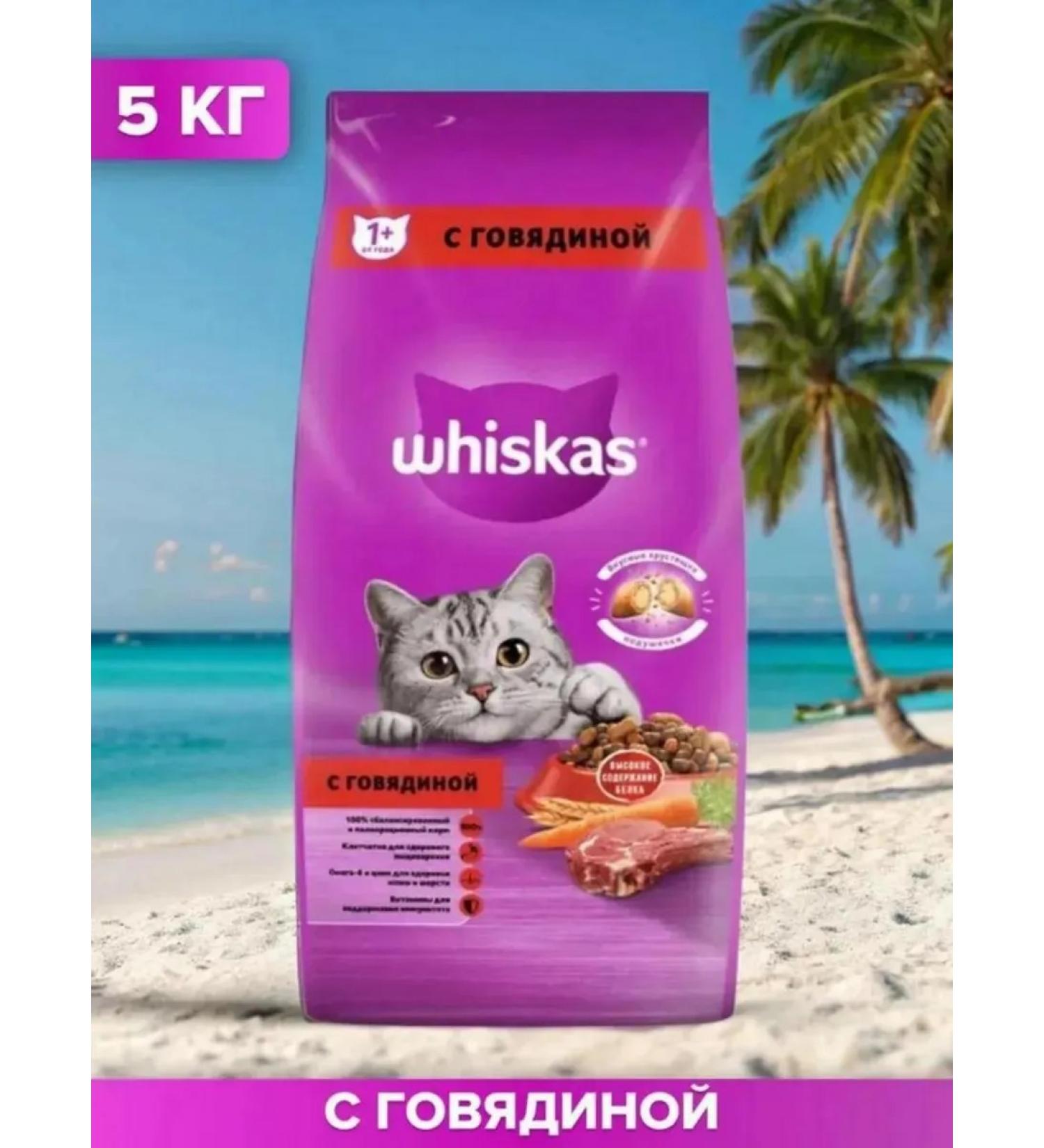 WHISKAS Delicious pillows for beef cats 5 kg - Buy Online on GoSupps.com