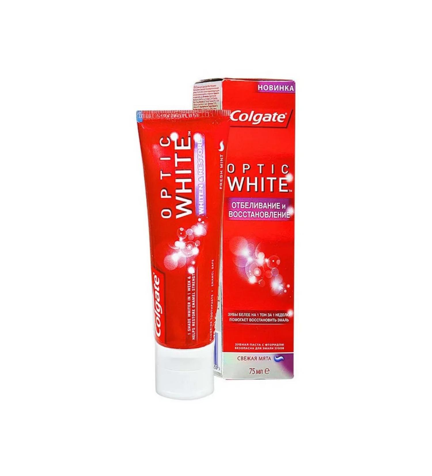 Care Plus COLGATE OPTIC WHITE Restoration and bleaching