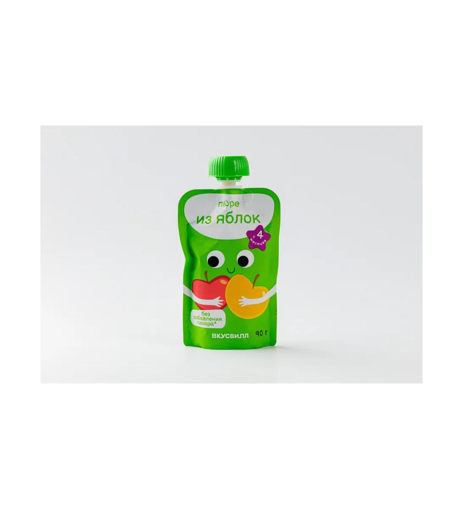 VkusVill Puree from apples 90 g - Buy Online on GoSupps.com