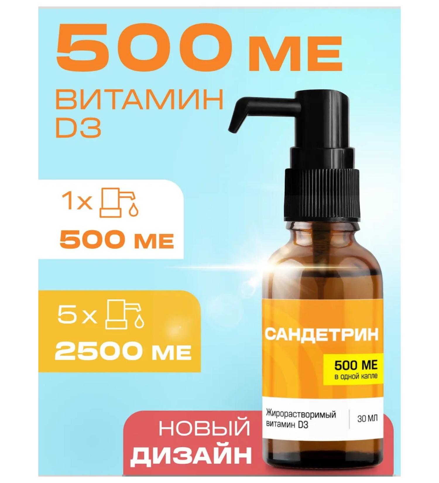 Sandetrin Vitamin D3 500 IU 1500 IU 2500 IU - Buy Online on GoSupps.com
