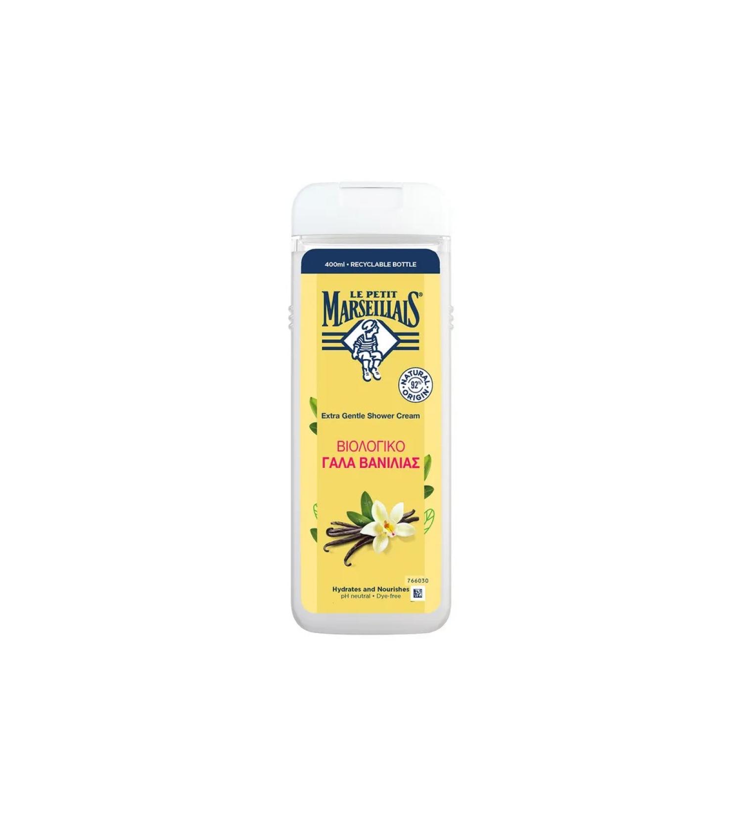 LE PETIT MARSEILLAIS BIO shower gel vanilla milk 400ml - Buy Online on GoSupps.com