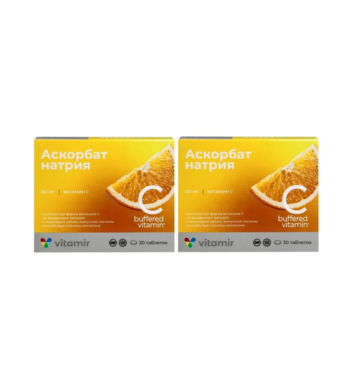 VITAMIR Sodium Ascorbat 30 tablets 2 pcs