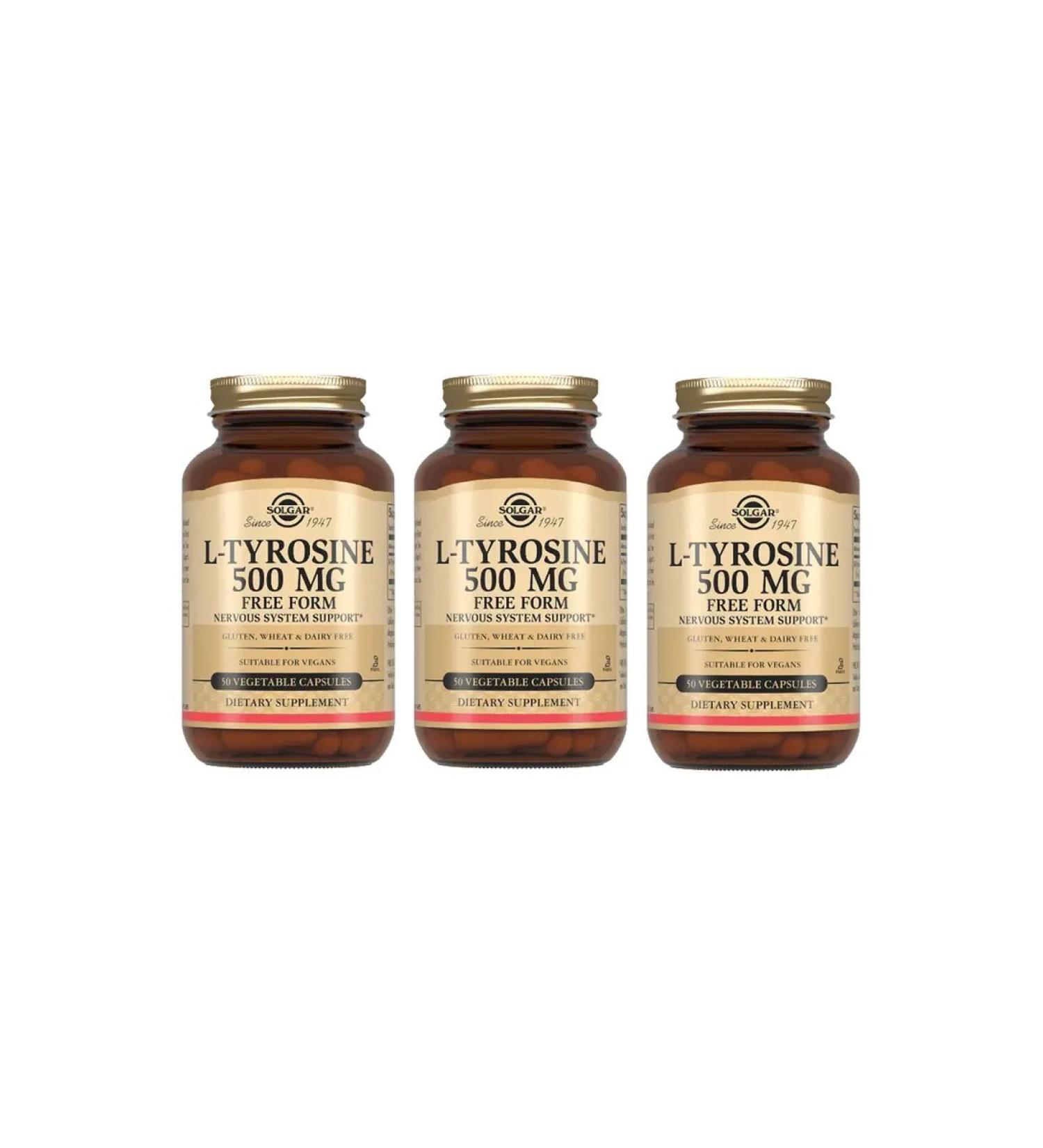 SOLGAR l-tyrosin 50 capsules 3 pcs