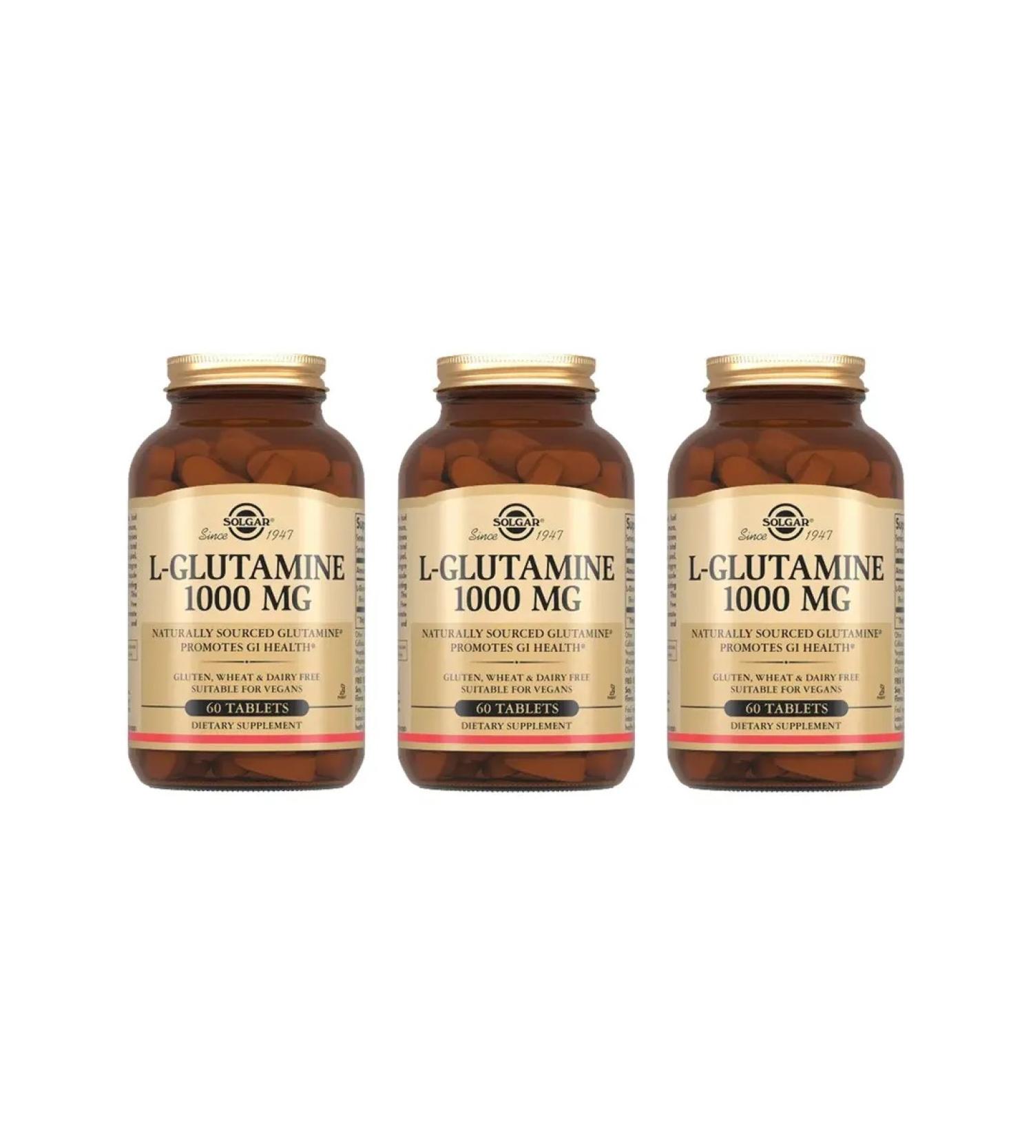 Solgar Inc l-lutamine 60 tablets 3 pcs