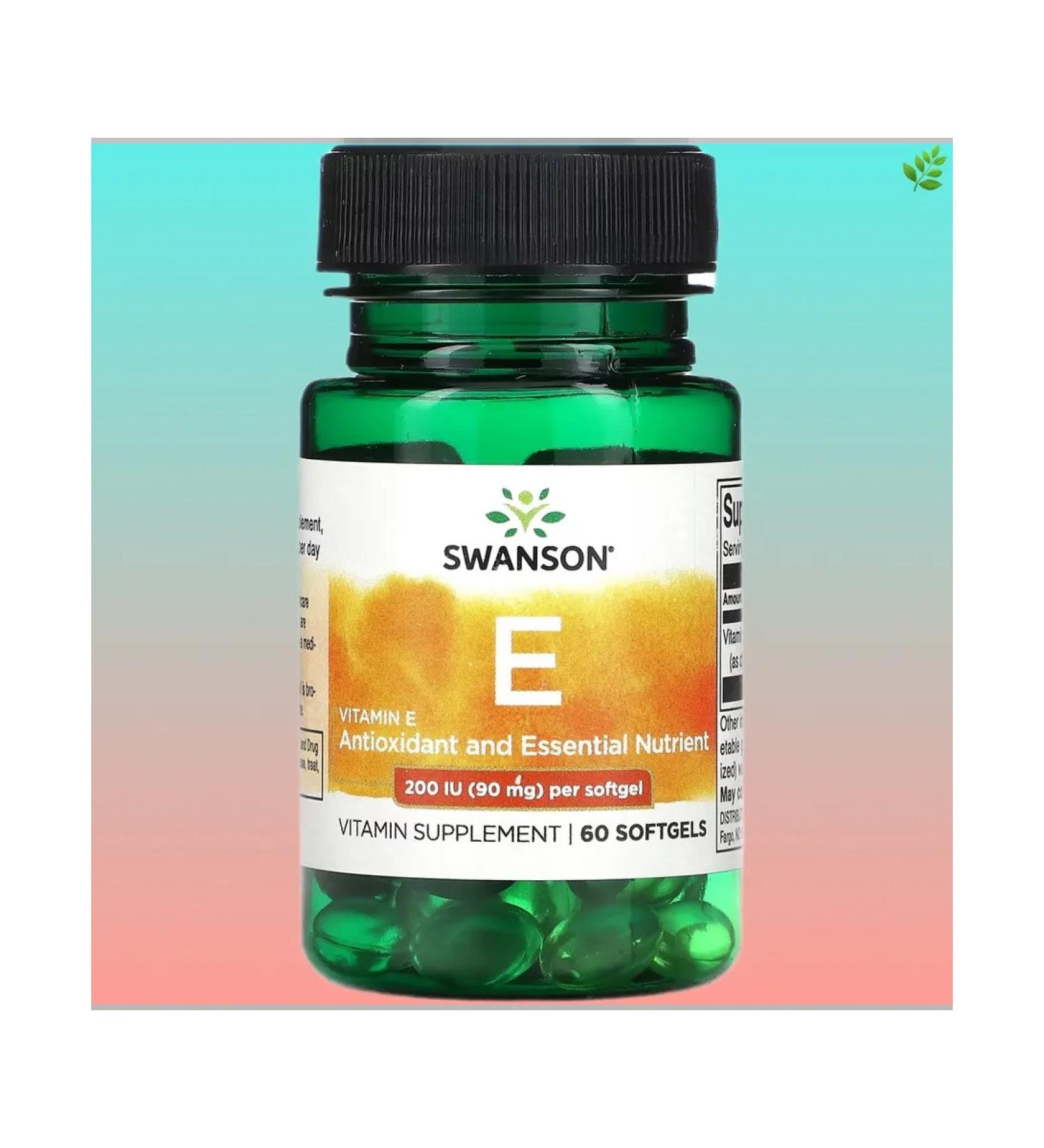 Swanson Vitamin E 90 mg (200 IU) 60 soft tablets