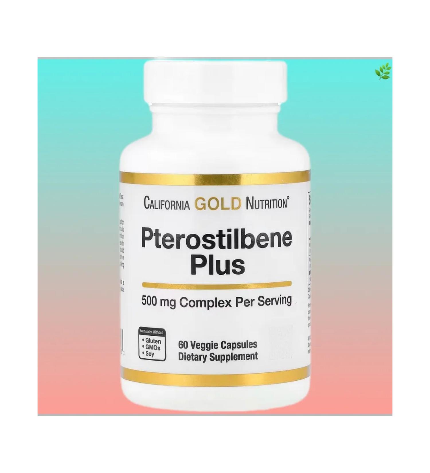 California Gold Nutrition Pterostylben plus 60 plant capsules - Buy Online on GoSupps.com