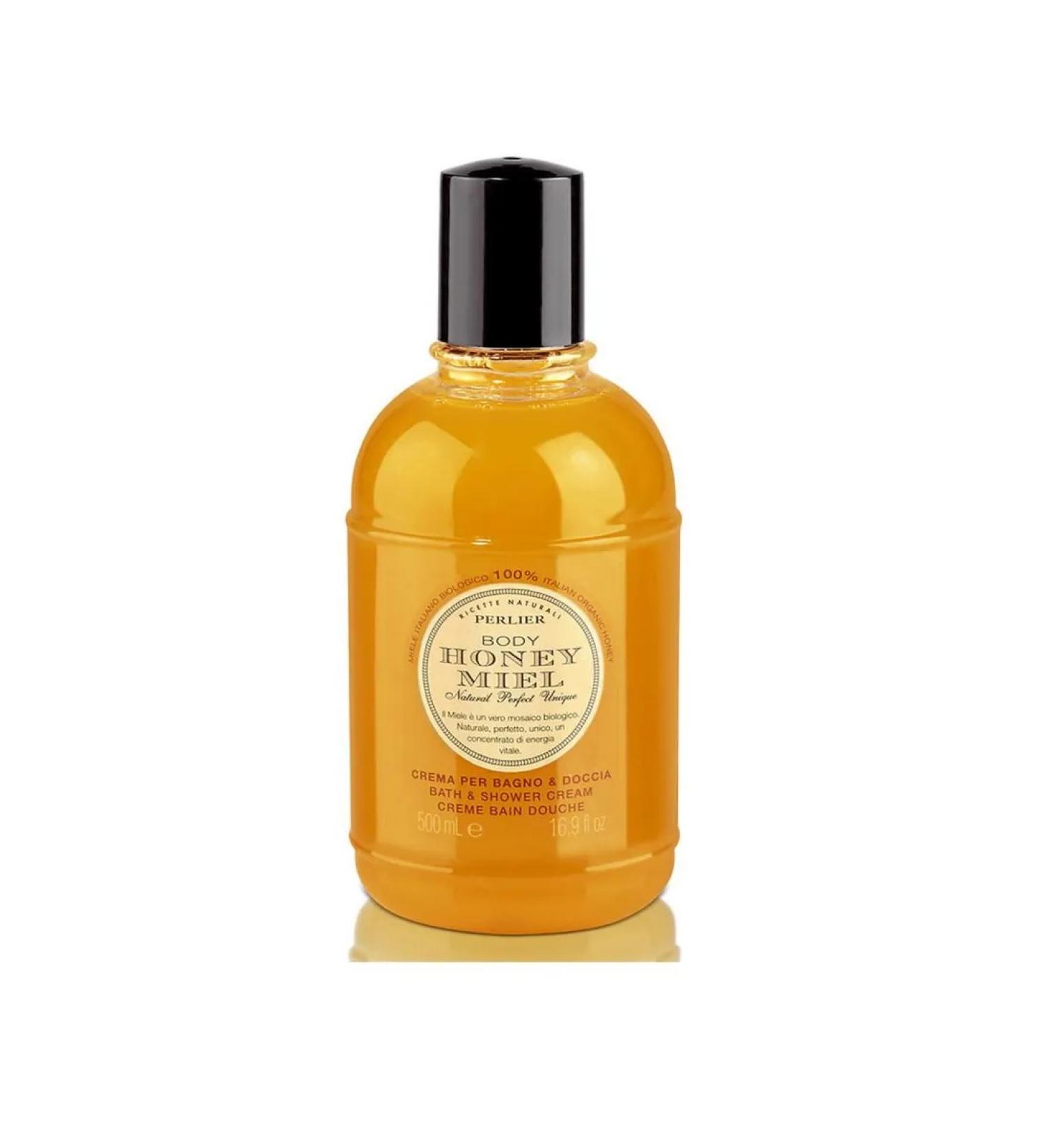 Perlier Honey cream for the bath and shower Honey Miel 500 - Buy Online on GoSupps.com