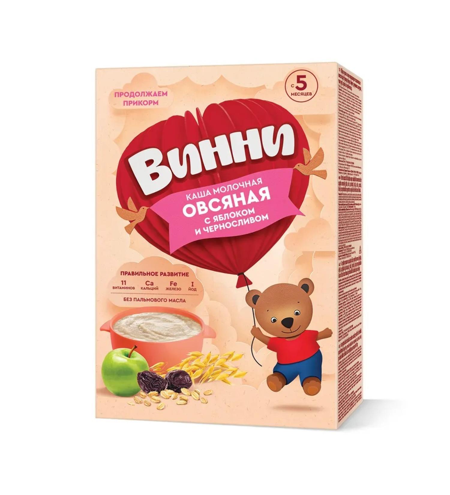 Winnie Milk oatmeal with apple and prunes 200 g