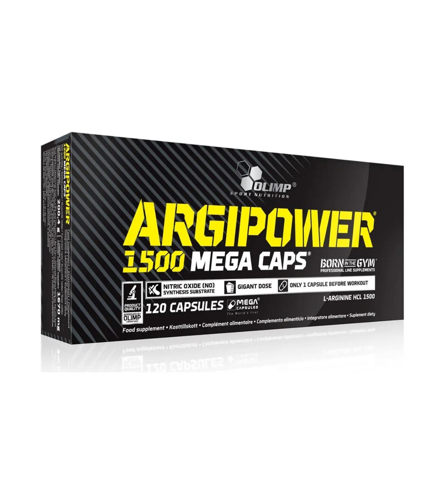 Olimp Sport Nutrition Arginine Argipower 1500 Mega Caps 120 caps - Buy Online on GoSupps.com