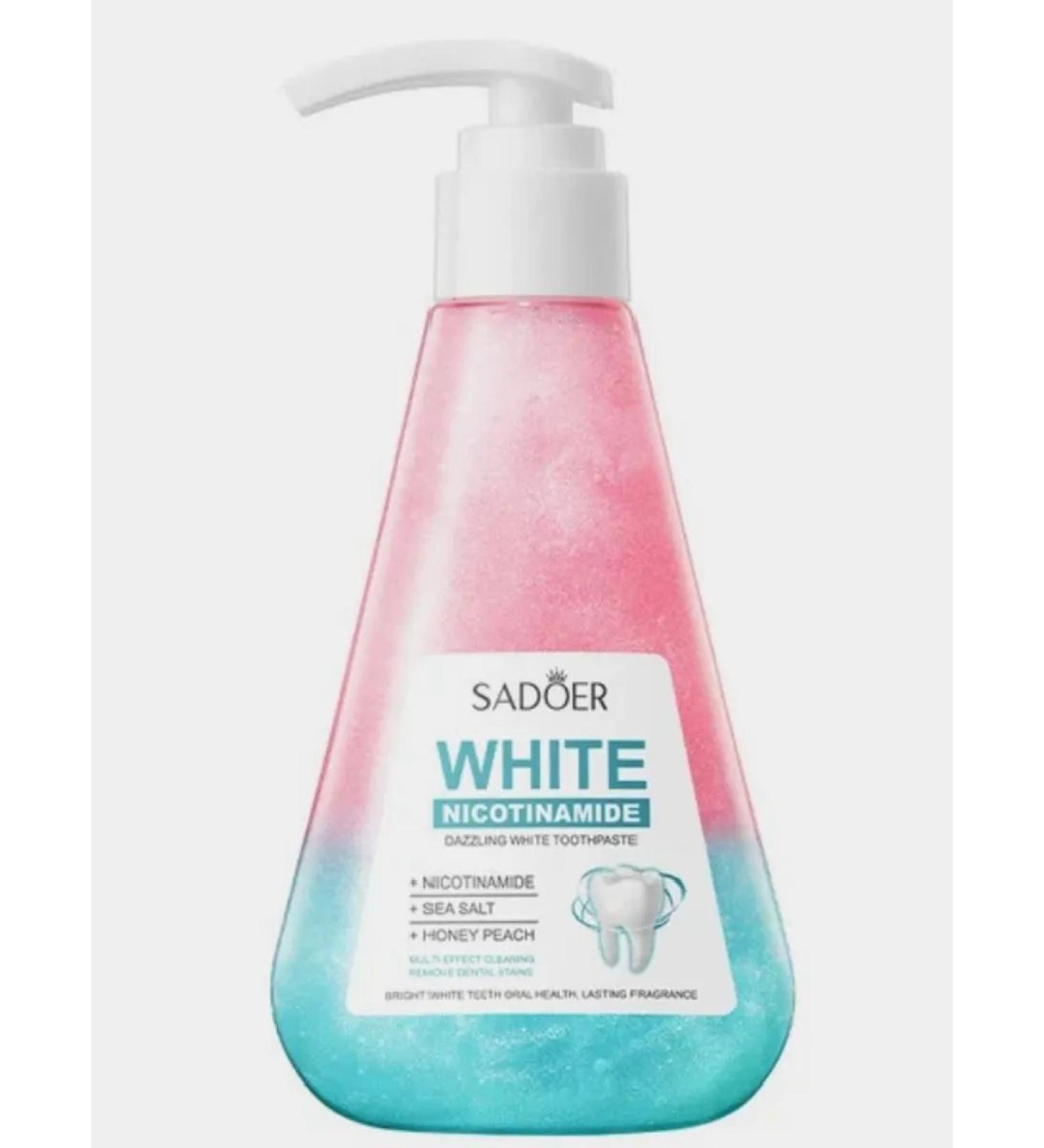 sadoer Toothpaste with a dispenser whitening with nicotinamide - Buy Online on GoSupps.com