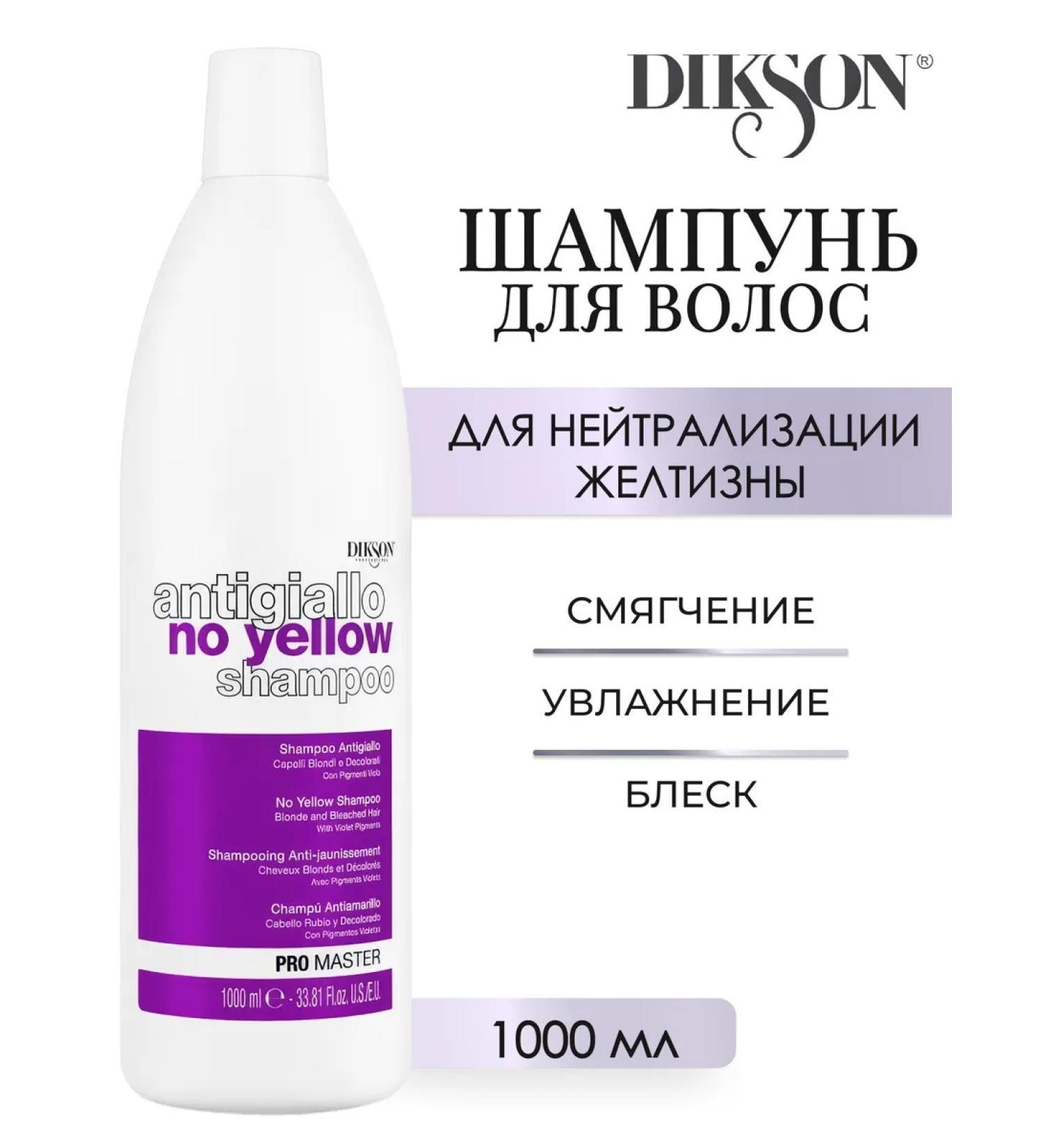 Dixson Promaster no yellow shampoo against yellowness of hair 1000 ml - Buy Online on GoSupps.com