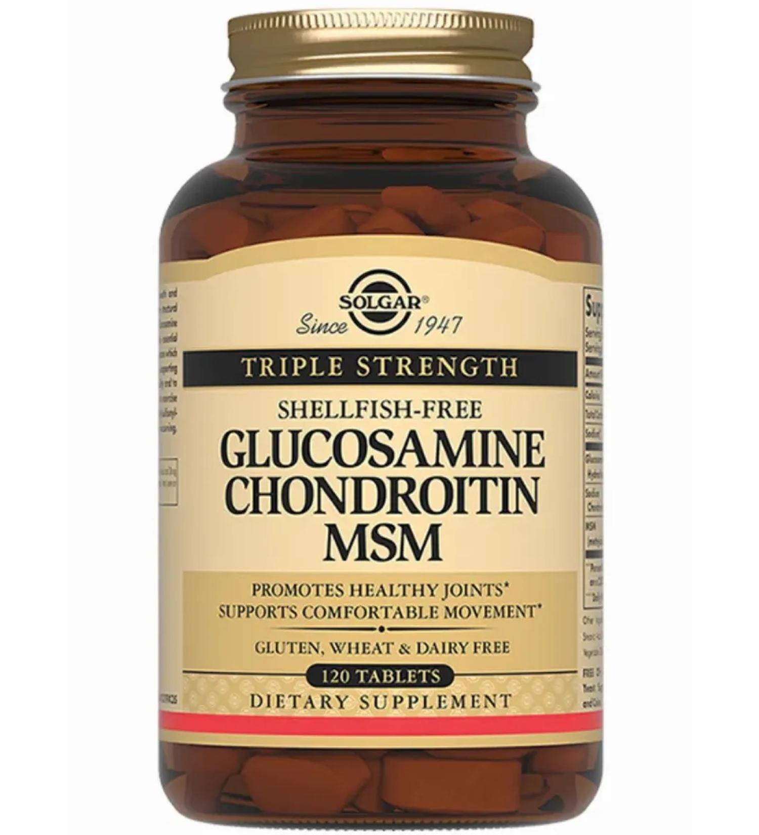 SOLGAR Complex of glucosamine and chondroitin and MSM tab. No. 120