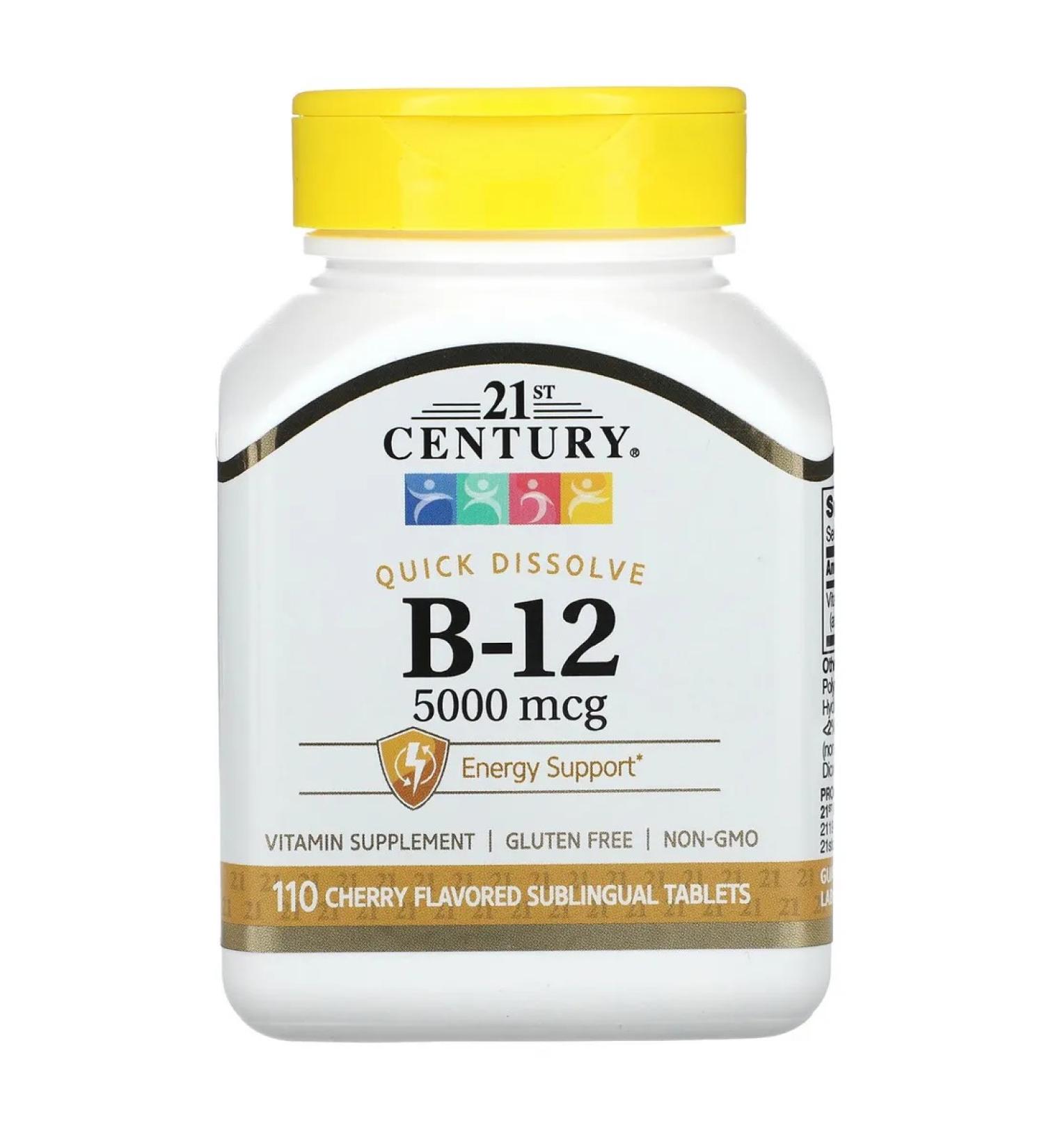 21st Century Vitamin B12 5000 MCG VITAMIN B12 - Buy Online on GoSupps.com