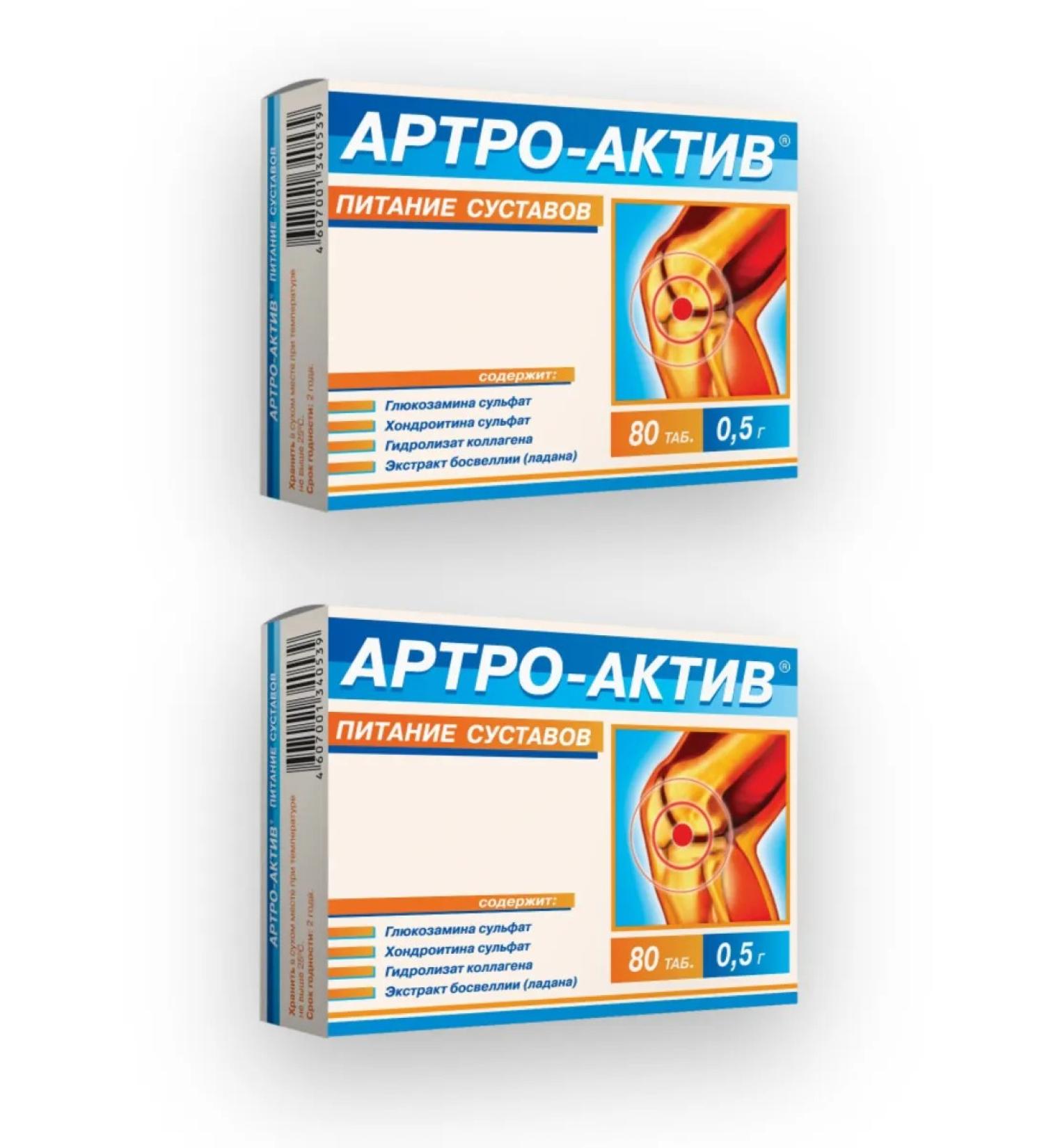 Arthro-Active Glucosamine + chondroitin 80 tab. 2 units - Buy Online on GoSupps.com
